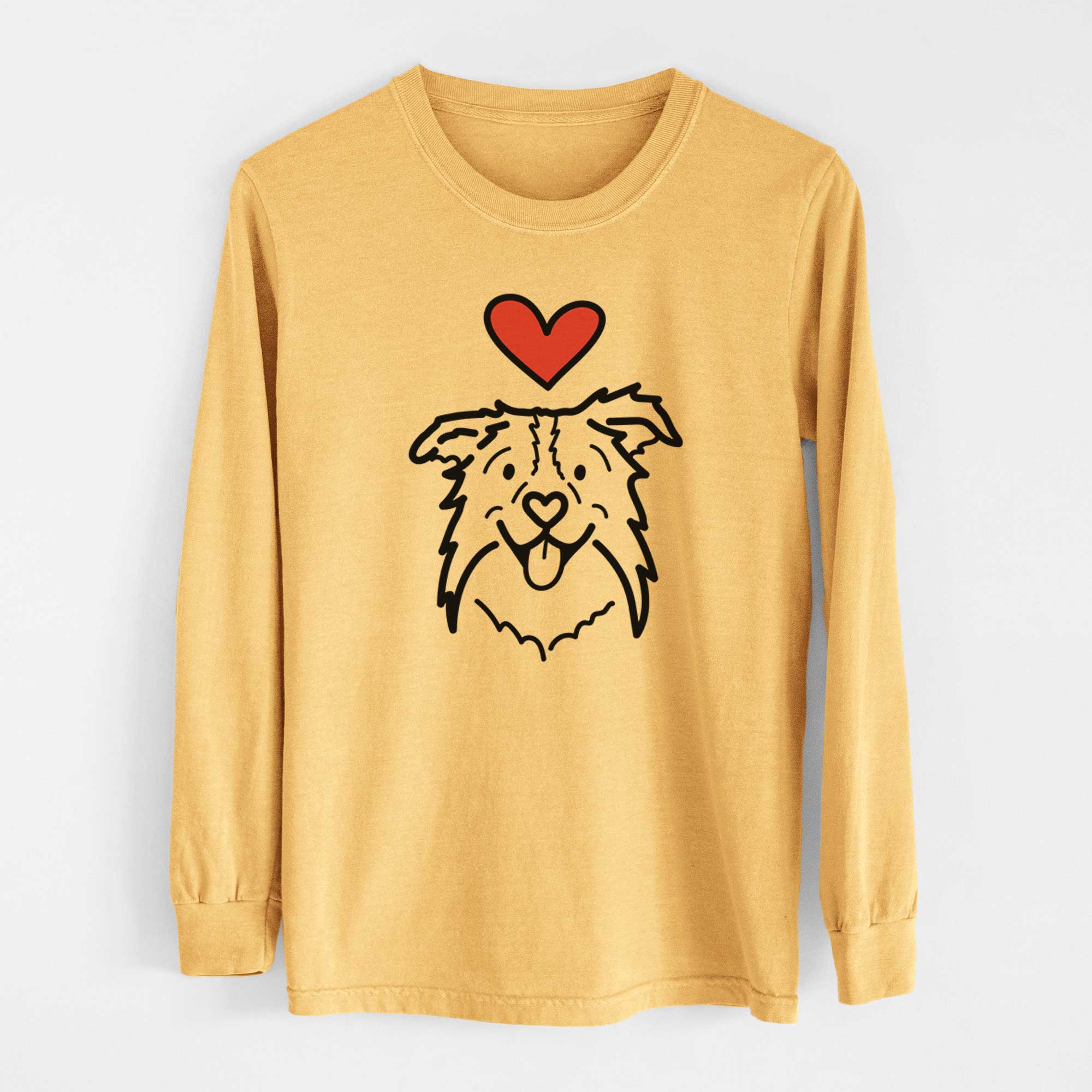 Love Always Border Collie - Cricket - Heavyweight 100% Cotton Long Sleeve