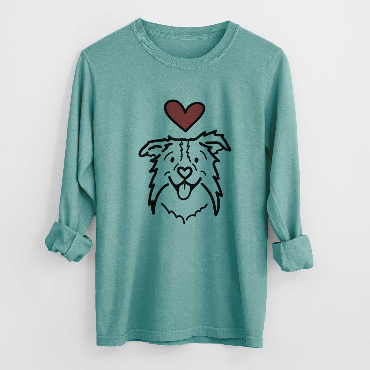 Love Always Border Collie - Cricket - Heavyweight 100% Cotton Long Sleeve