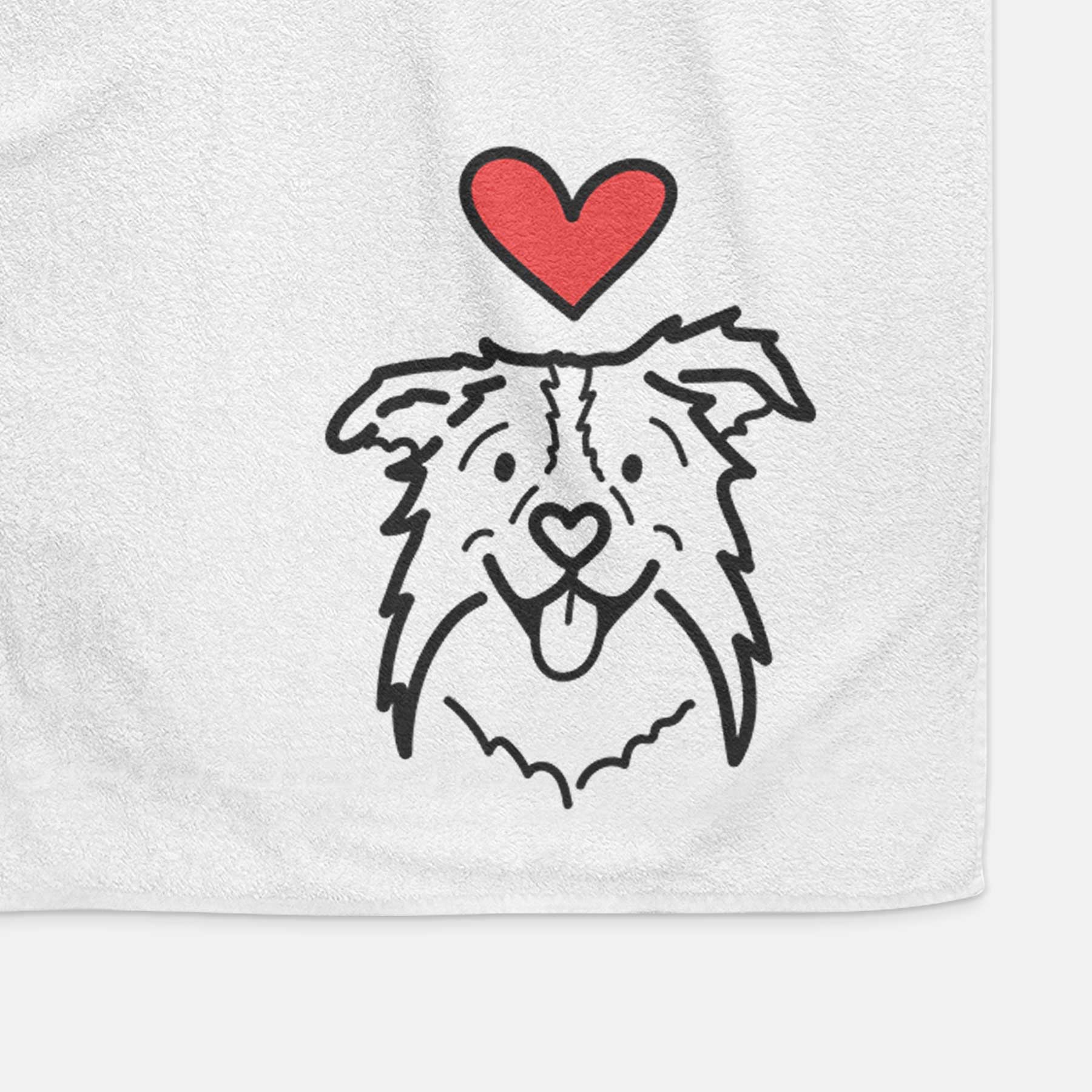 Love Always Border Collie - Cricket - Decorative Hand Towel