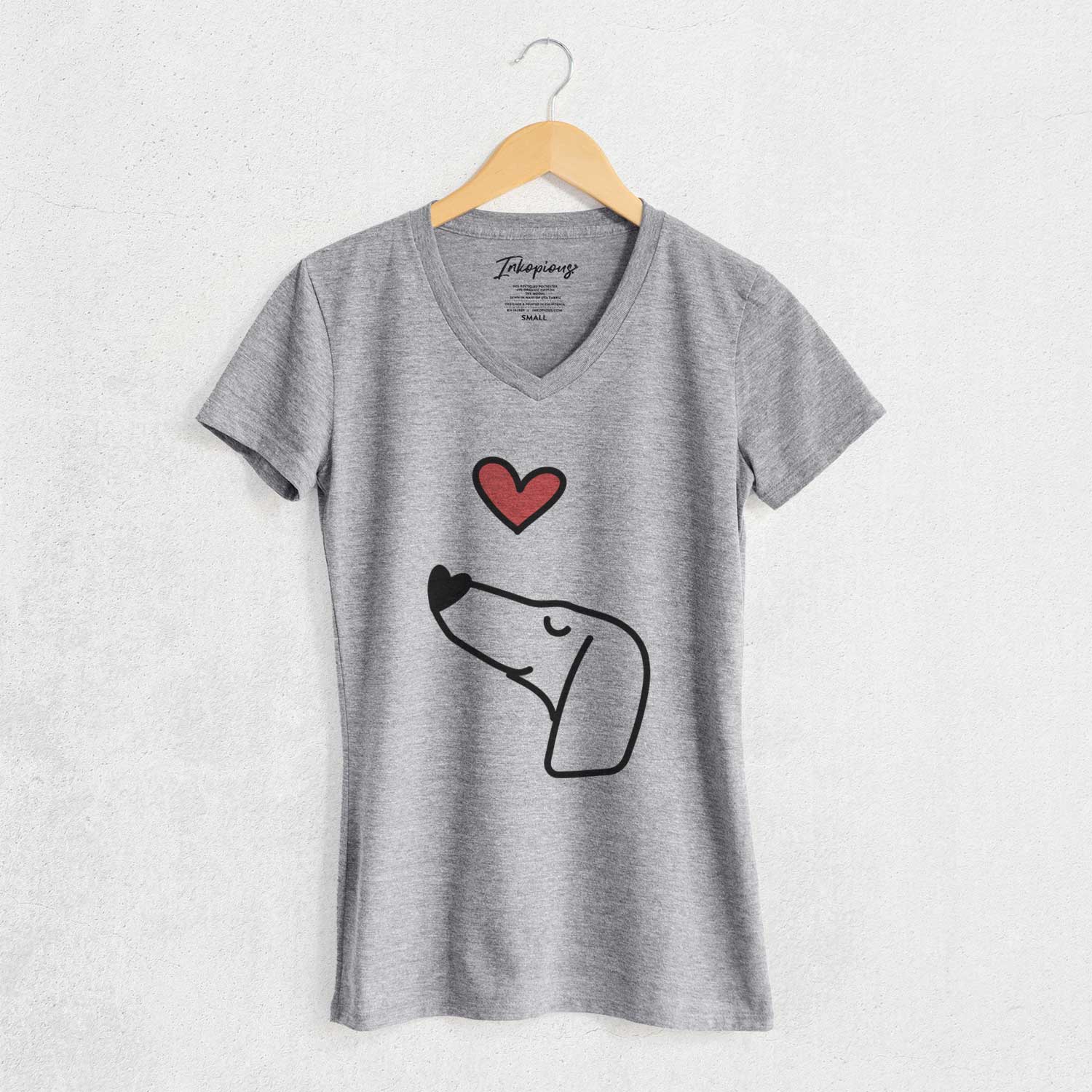 Love Always Dachshund - Women's V-neck Shirt