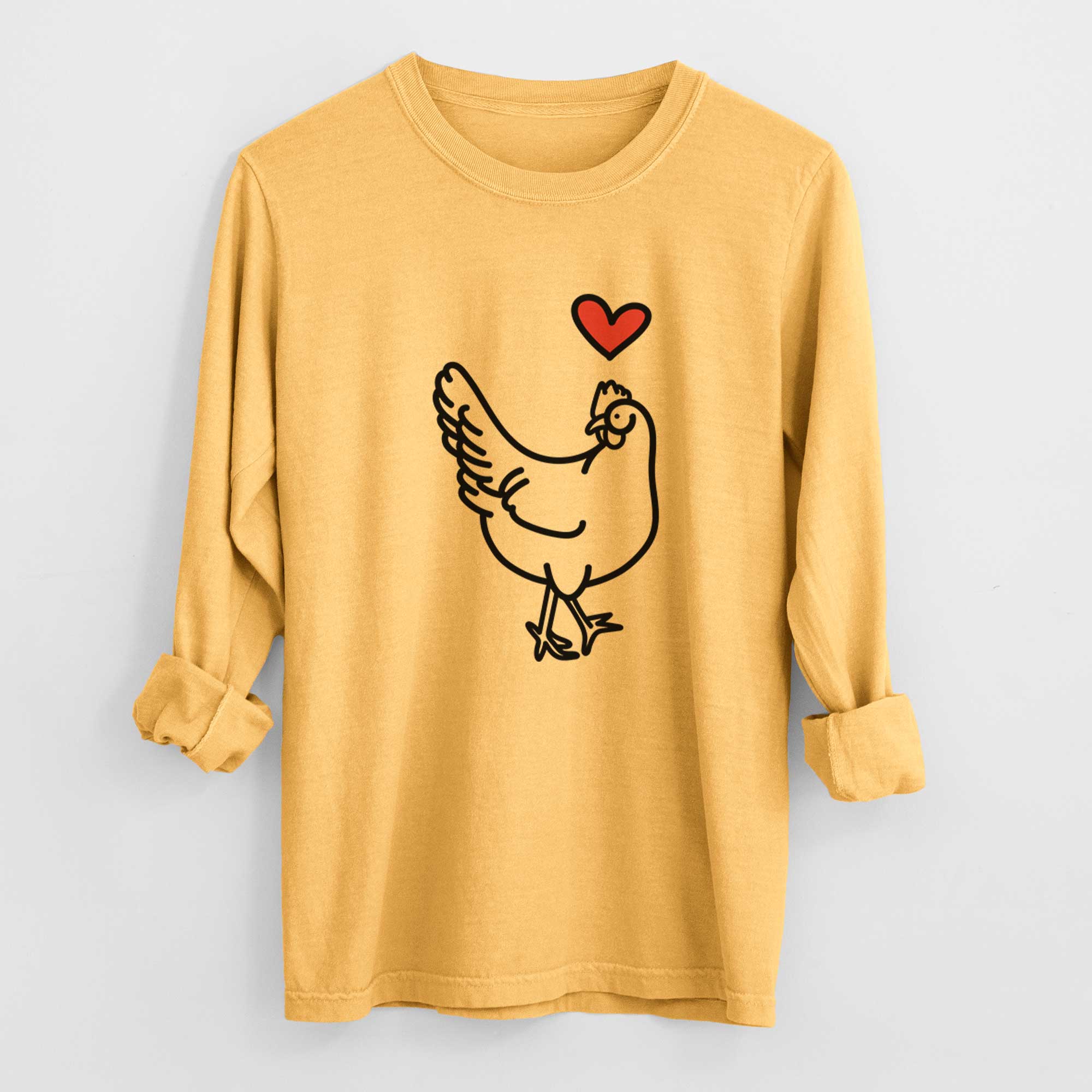 Love Always Chicken - Daisy - Heavyweight 100% Cotton Long Sleeve