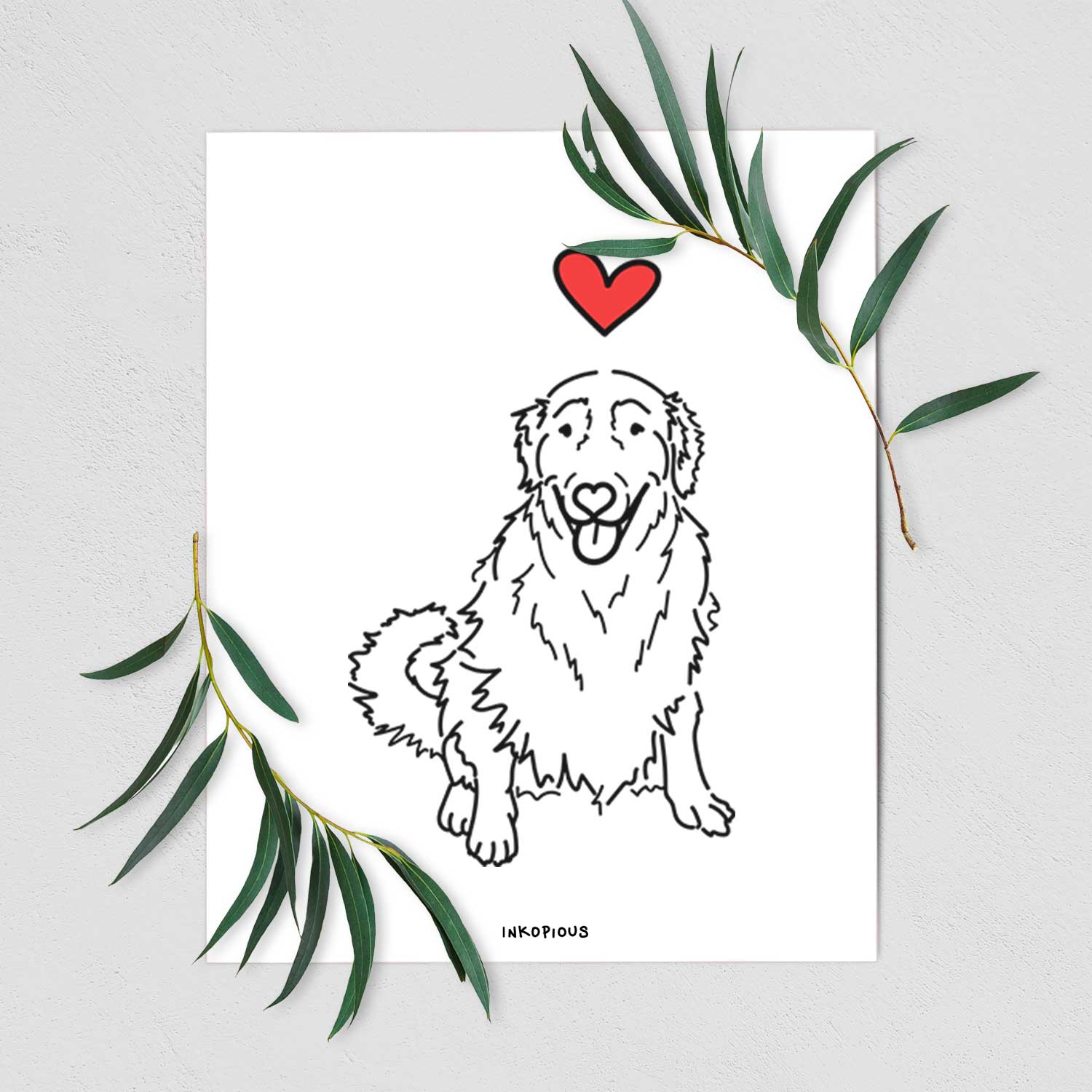 Love Always Golden Retriever - Daisy Art Print