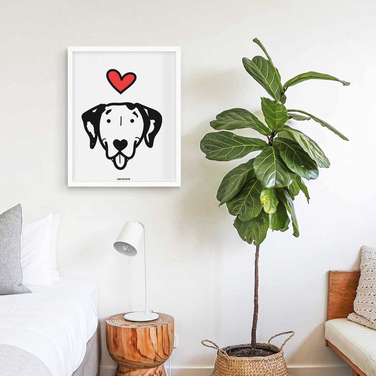 Love Always Dalmatian Art Print