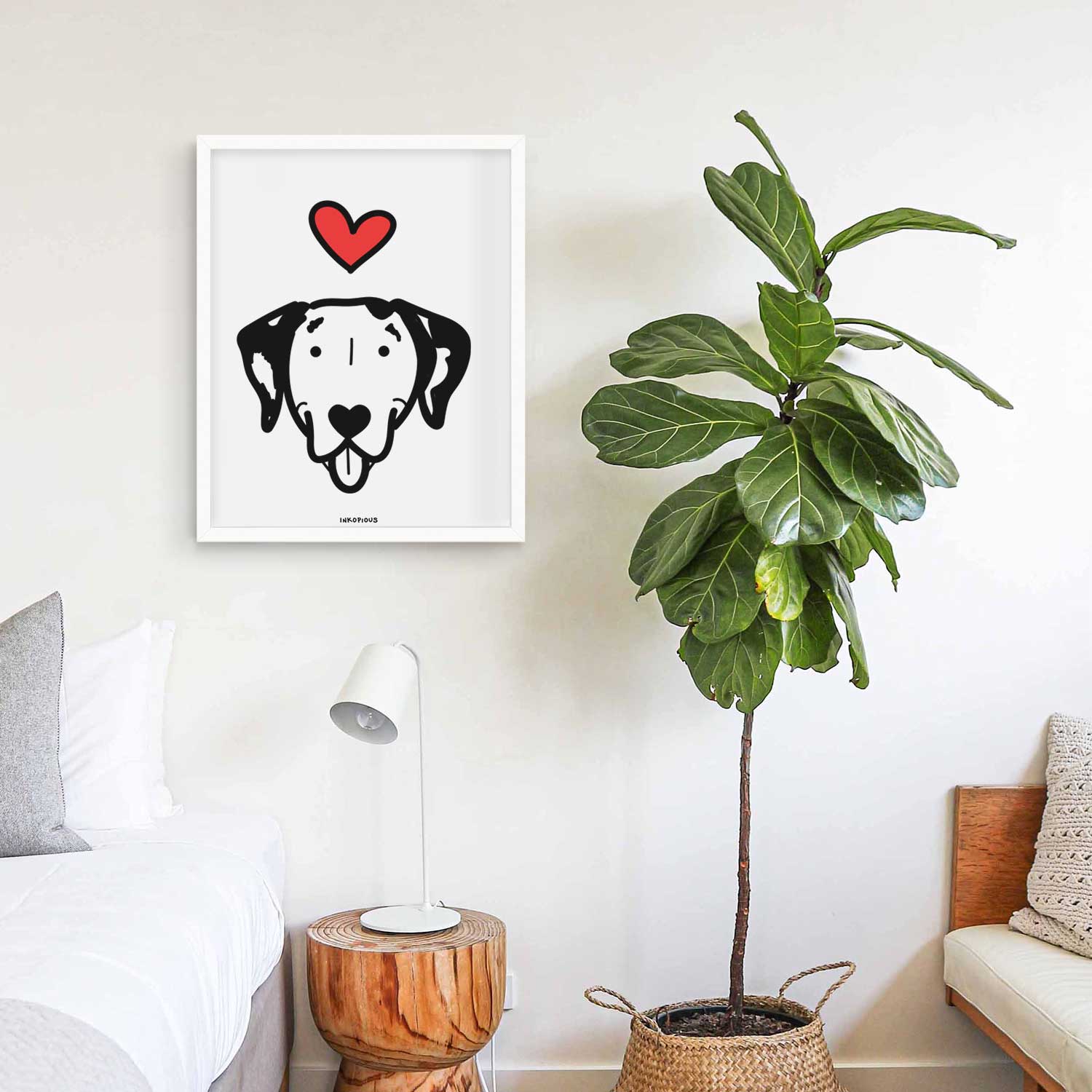 Love Always Dalmatian Art Print