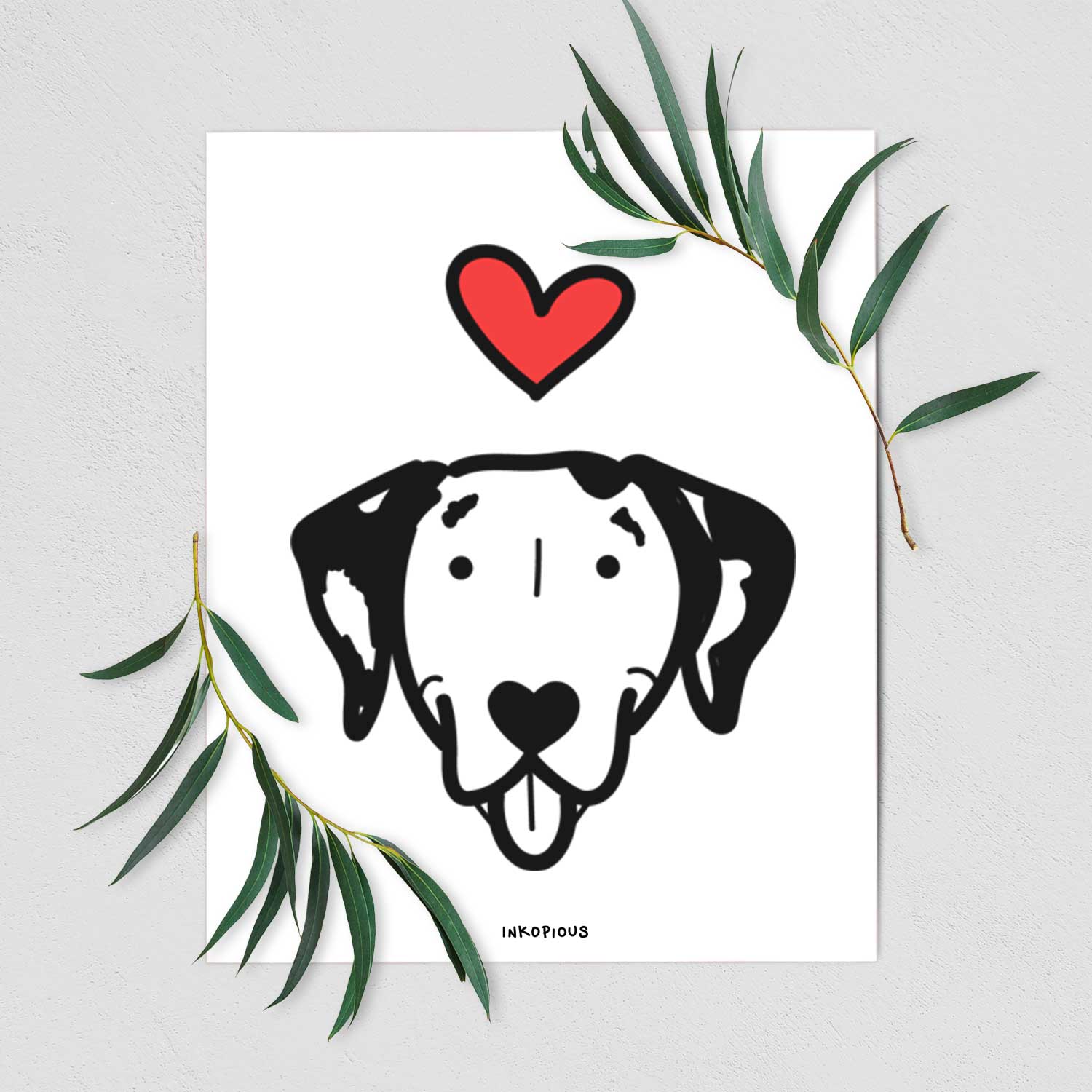 Love Always Dalmatian Art Print