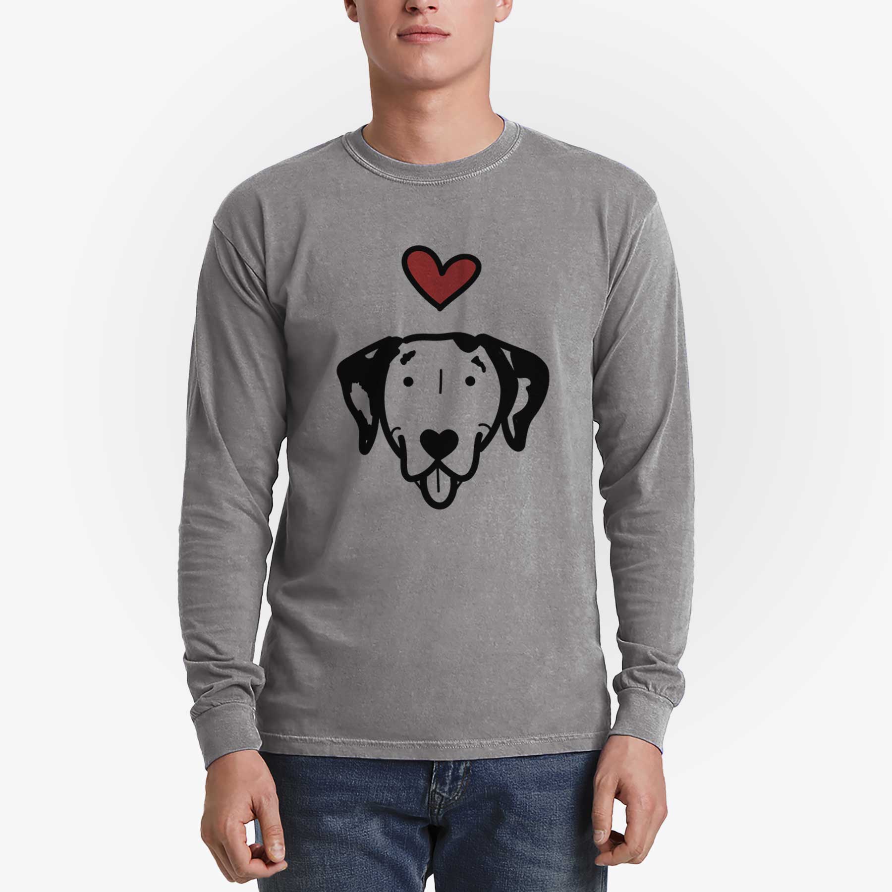 Love Always Dalmatian - Heavyweight 100% Cotton Long Sleeve