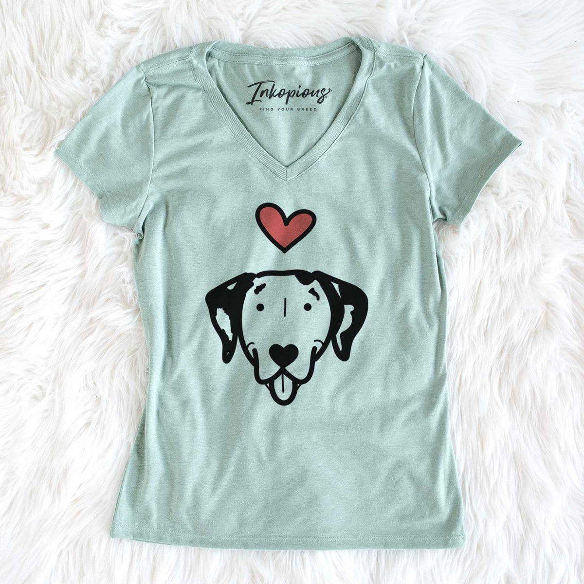 Love Always Dalmatian - Women&#39;s V-neck Shirt