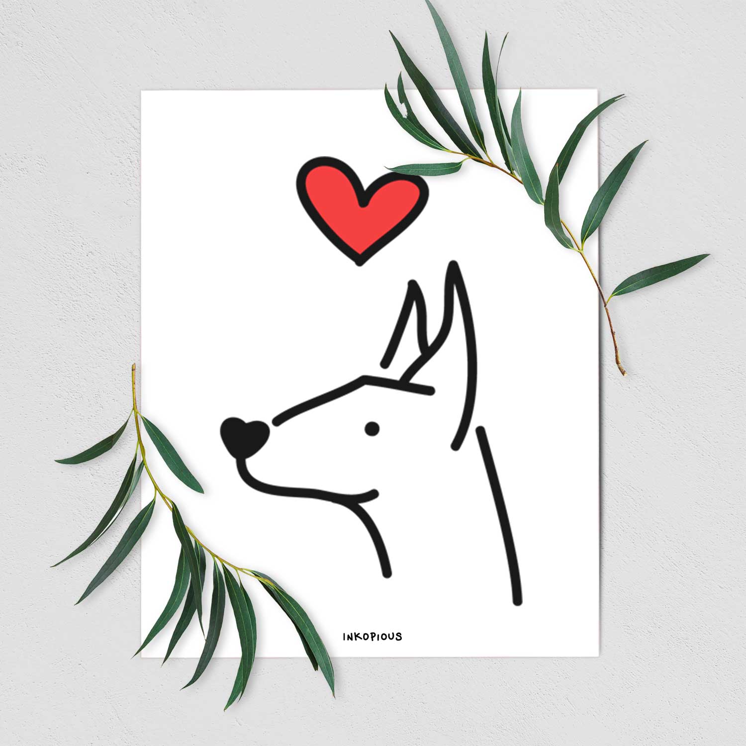 Love Always Doberman Pinscher Art Print