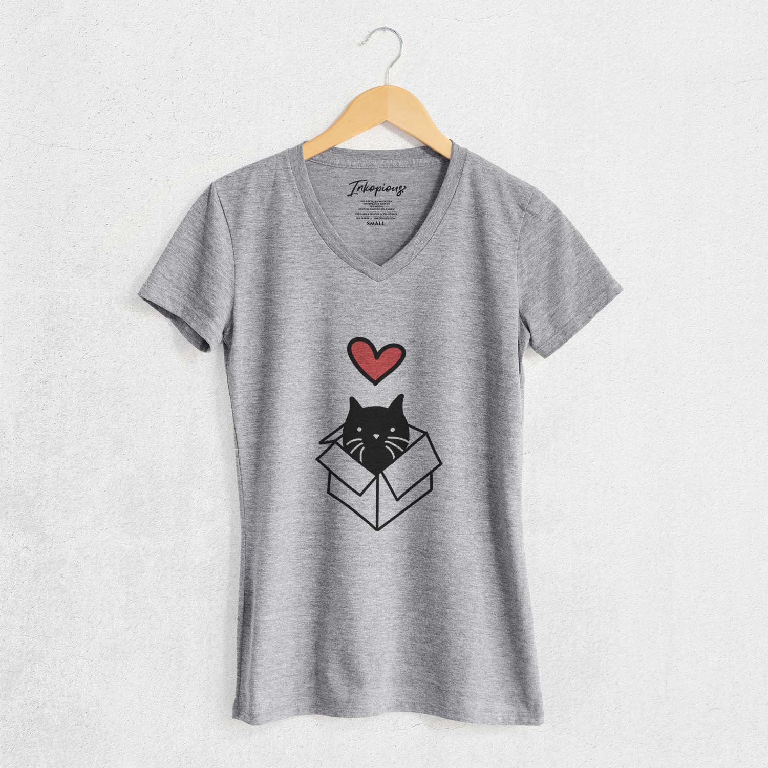 Love Always Black Cat in a Box - Doc - Women's V-neck Shirt