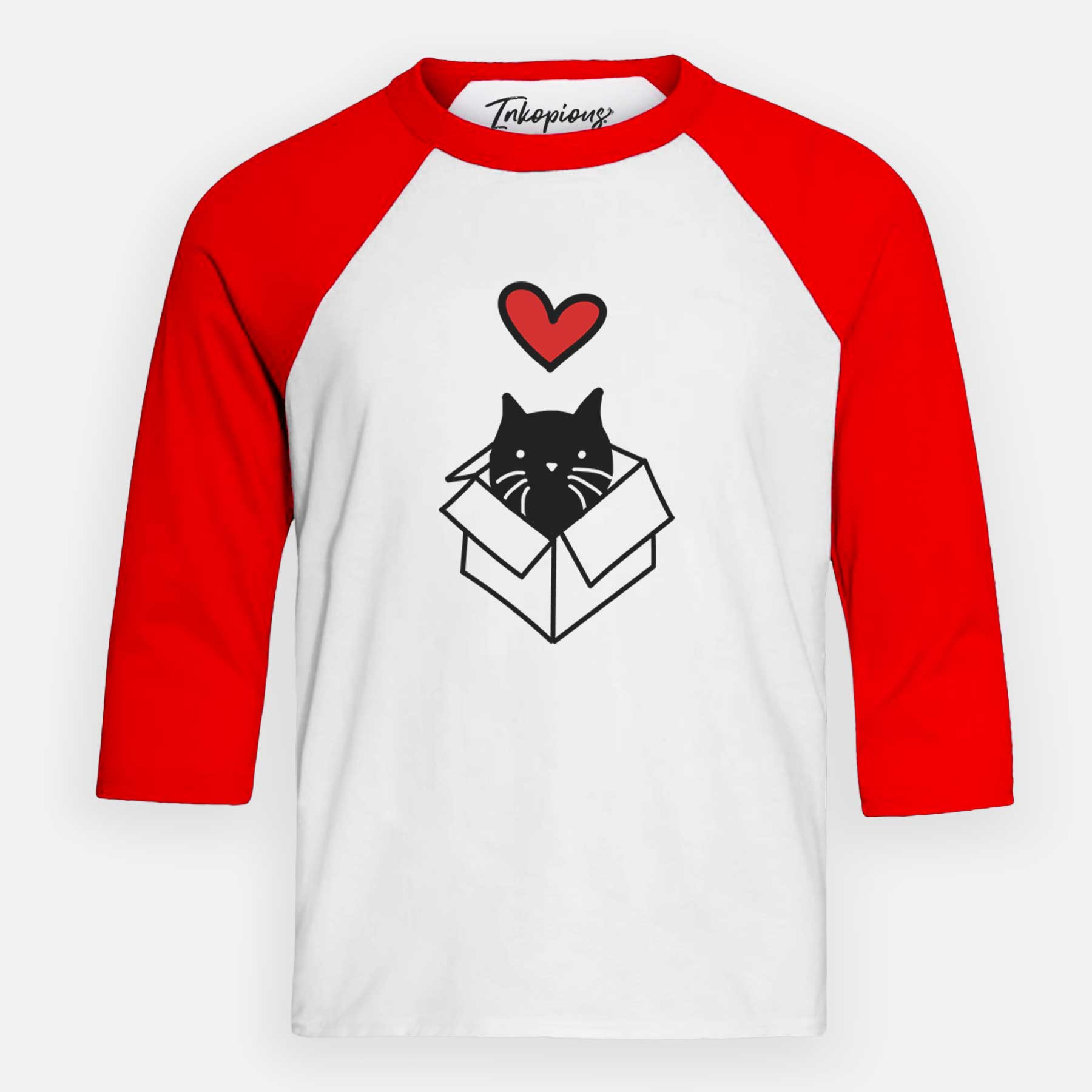 Love Always Black Cat in a Box - Doc - Youth 3/4 Long Sleeve