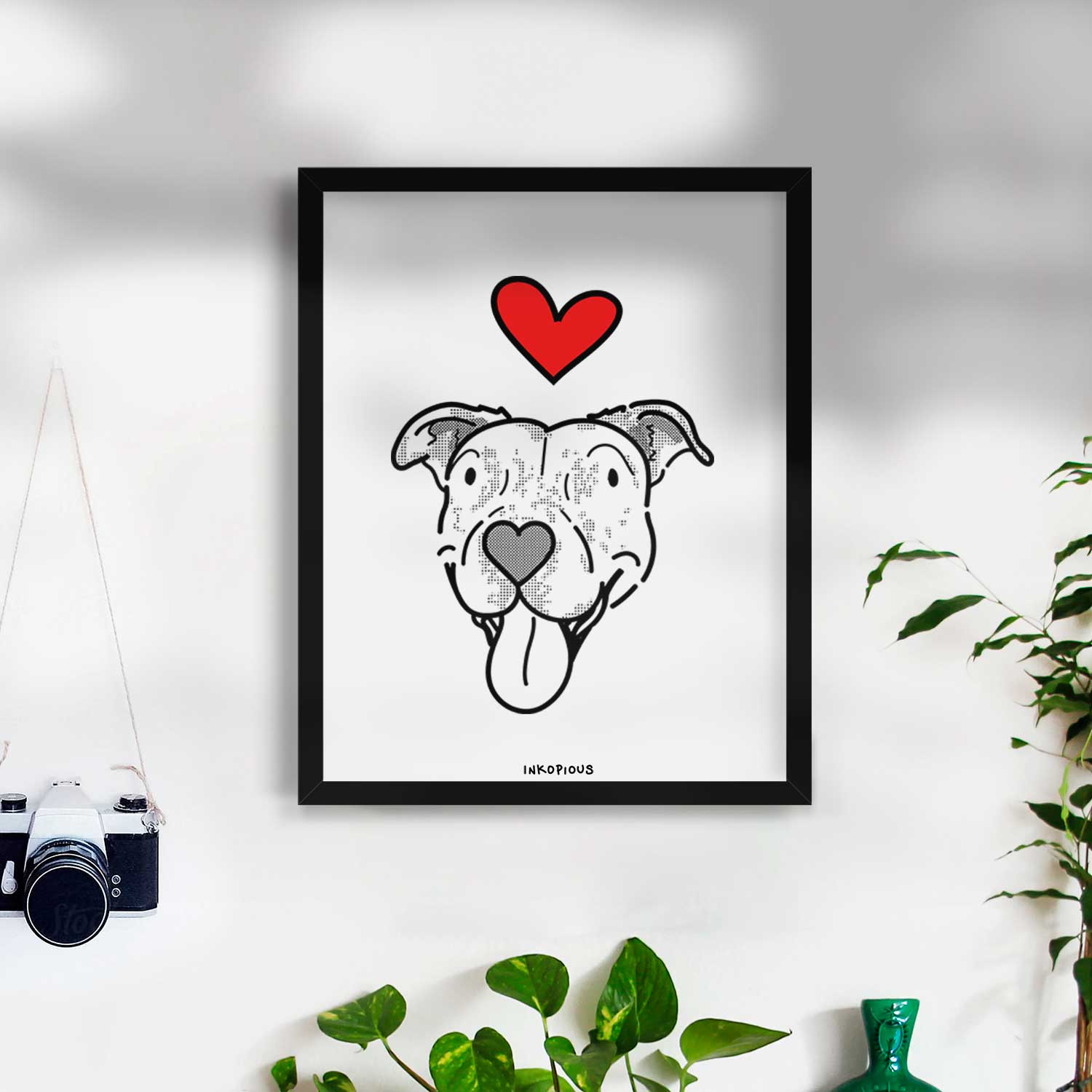 Love Always Pitbull Mix - Dottie Art Print