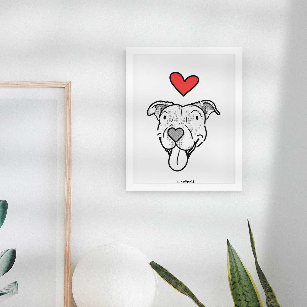 Love Always Pitbull Mix - Dottie Art Print