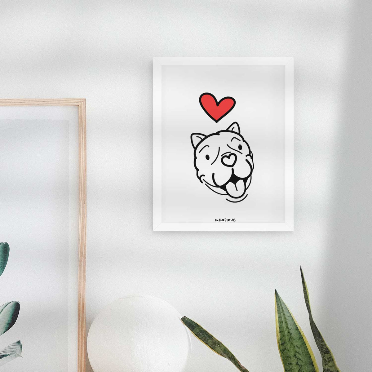 Love Always American Bulldog - Draco Art Print