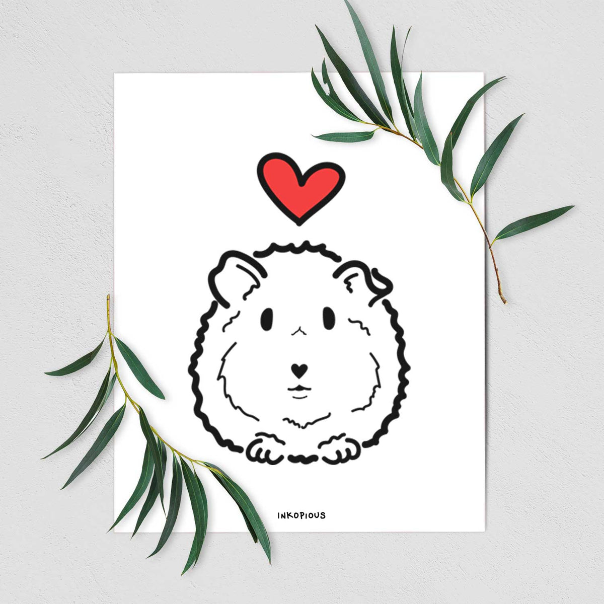 Love Always Guinea Pig - Duke Art Print