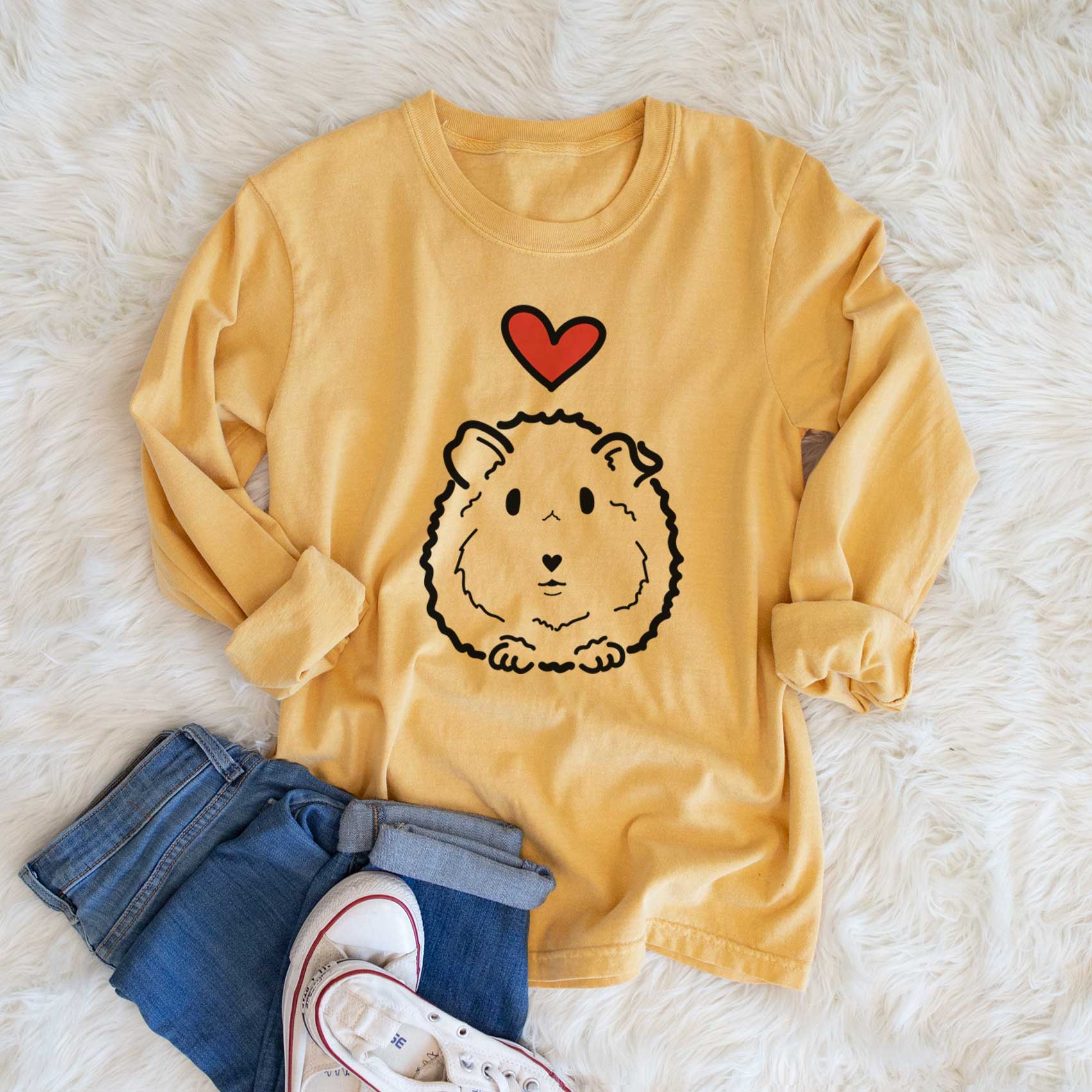 Love Always Guinea Pig - Duke - Heavyweight 100% Cotton Long Sleeve