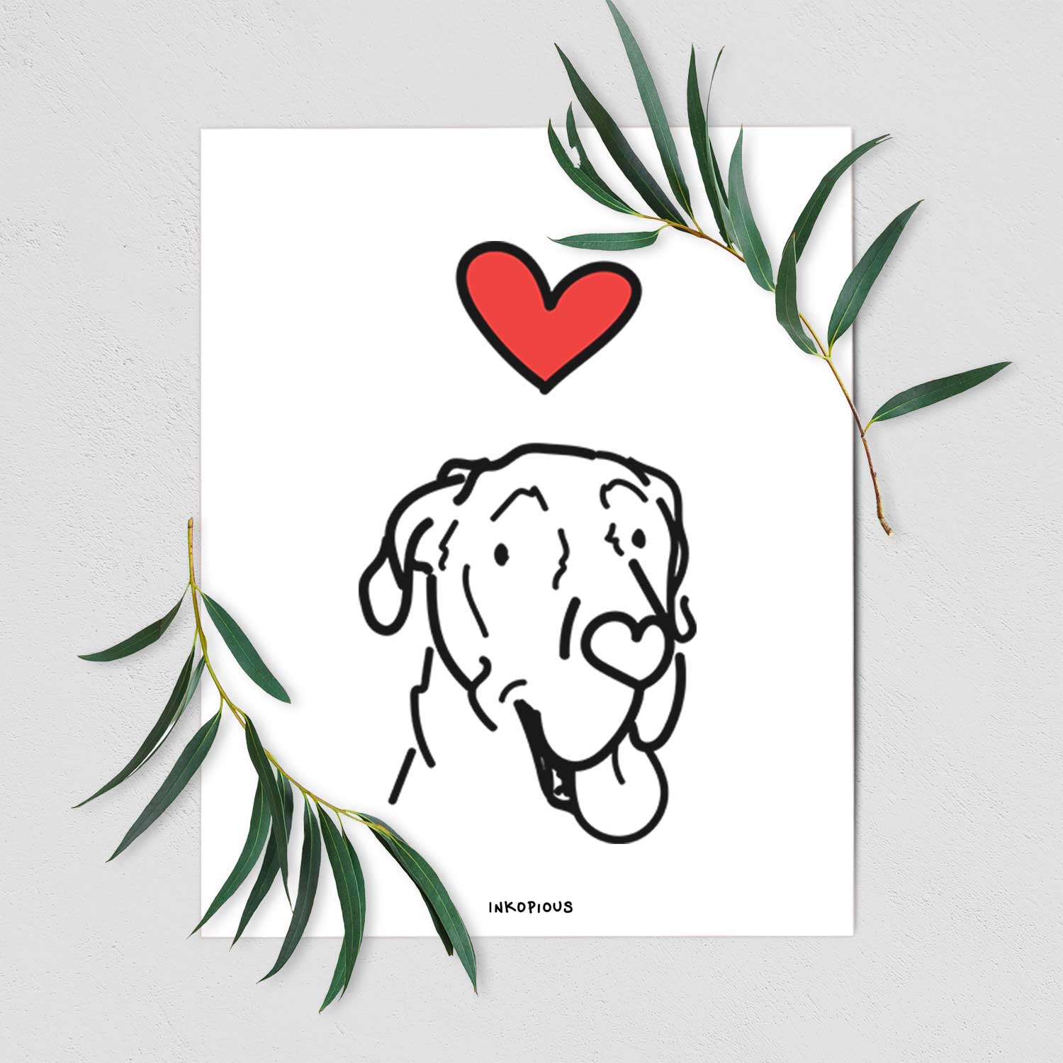 Love Always Great Dane - Duncan Art Print