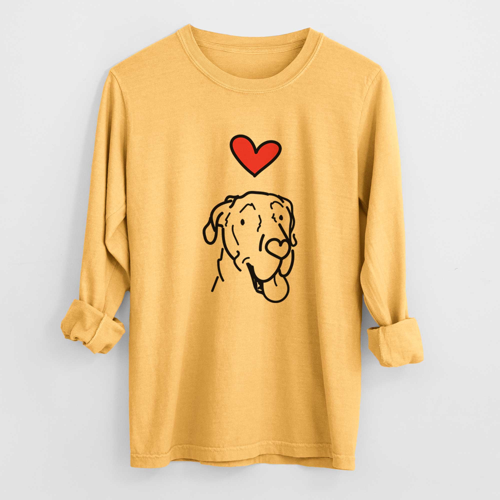 Love Always Great Dane - Duncan - Heavyweight 100% Cotton Long Sleeve