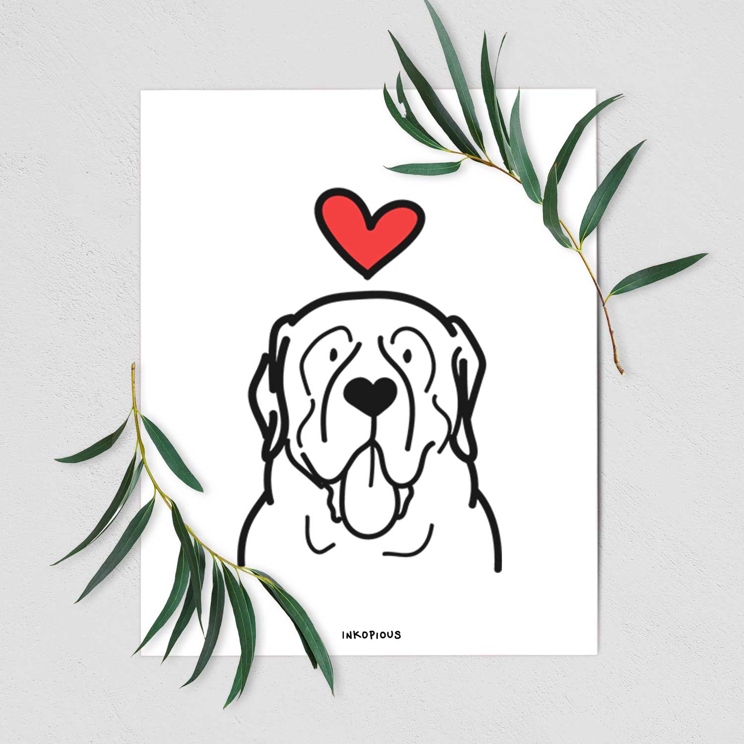 Love Always English Mastiff Art Print