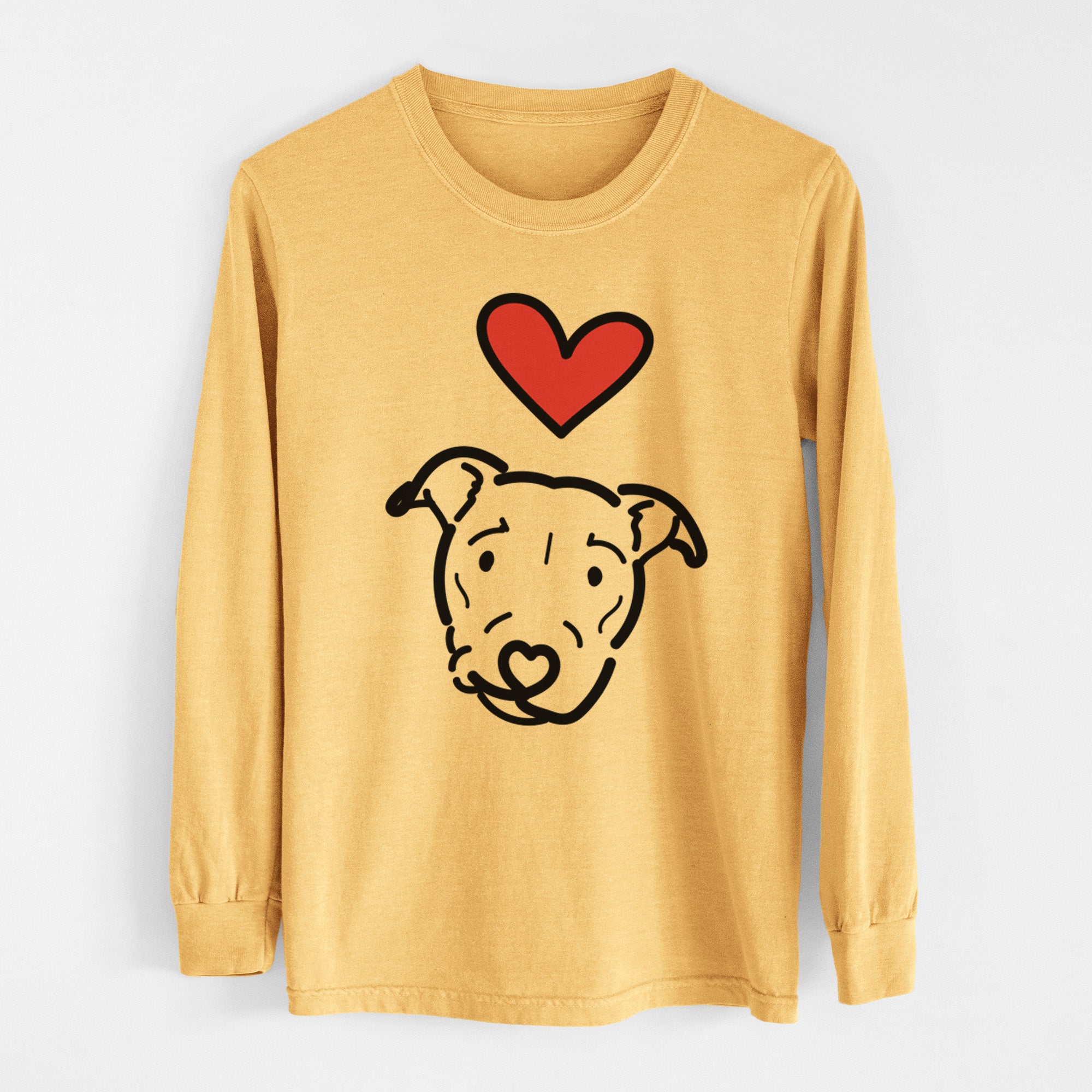 Love Always Pitbull Mix - Ernie - Heavyweight 100% Cotton Long Sleeve