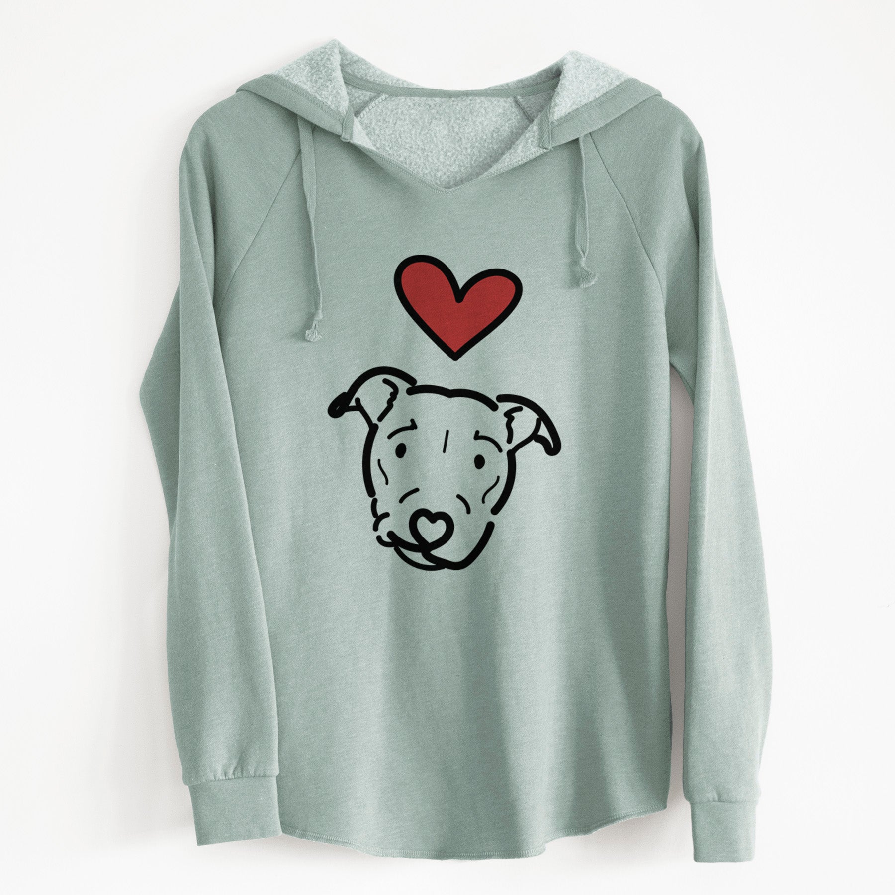 Love Always Pitbull Mix - Ernie - Cali Wave Hooded Sweatshirt