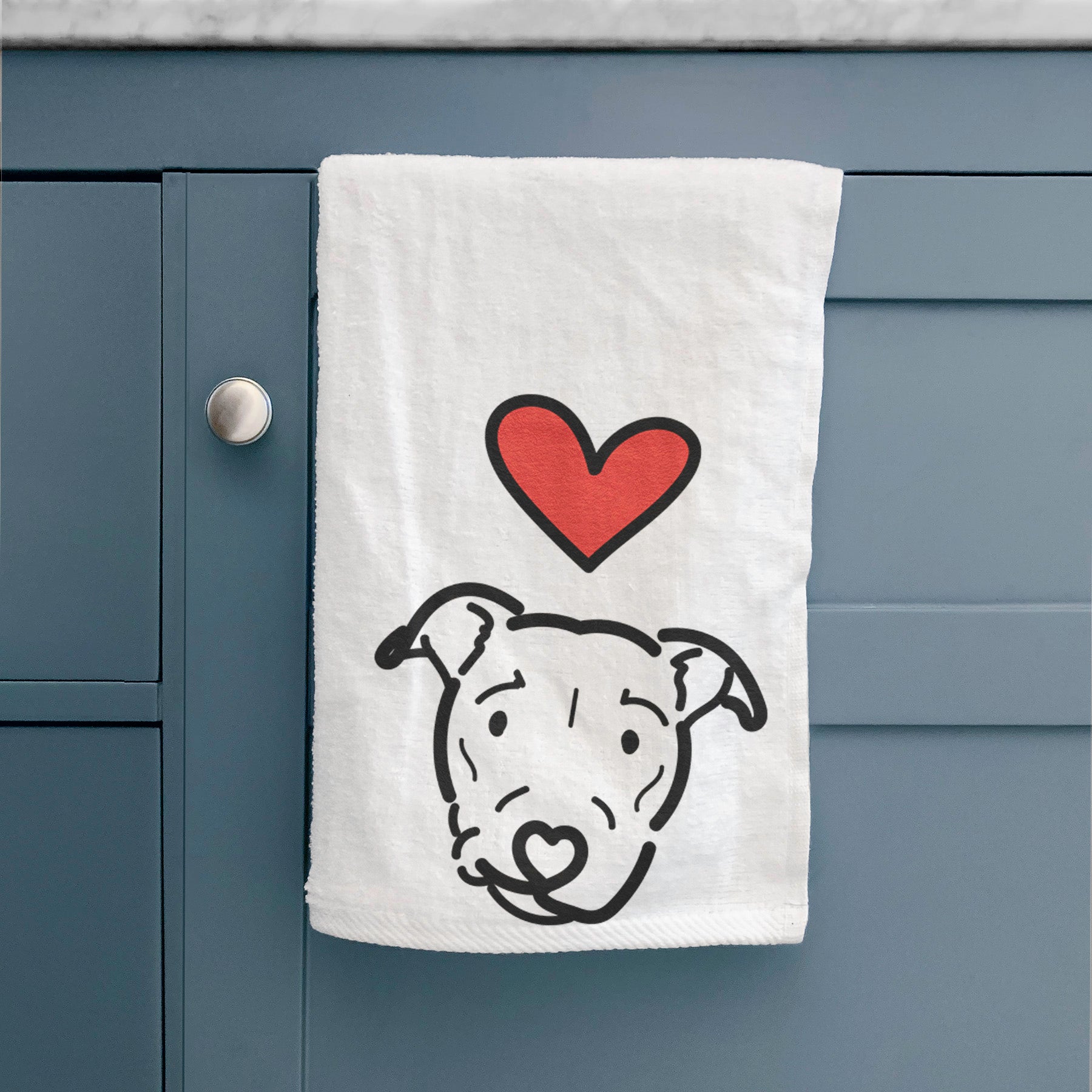 Love Always Pitbull Mix - Ernie - Decorative Hand Towel