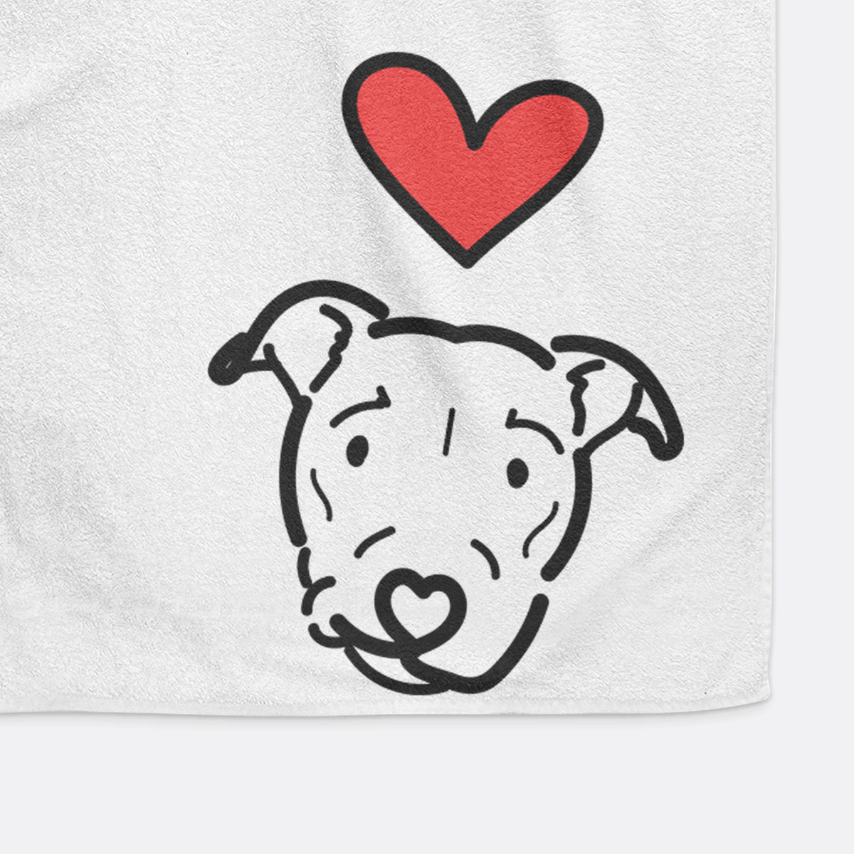 Love Always Pitbull Mix - Ernie - Decorative Hand Towel