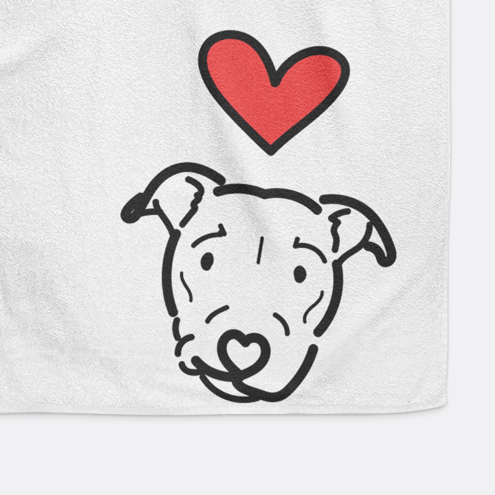 Love Always Pitbull Mix - Ernie - Decorative Hand Towel