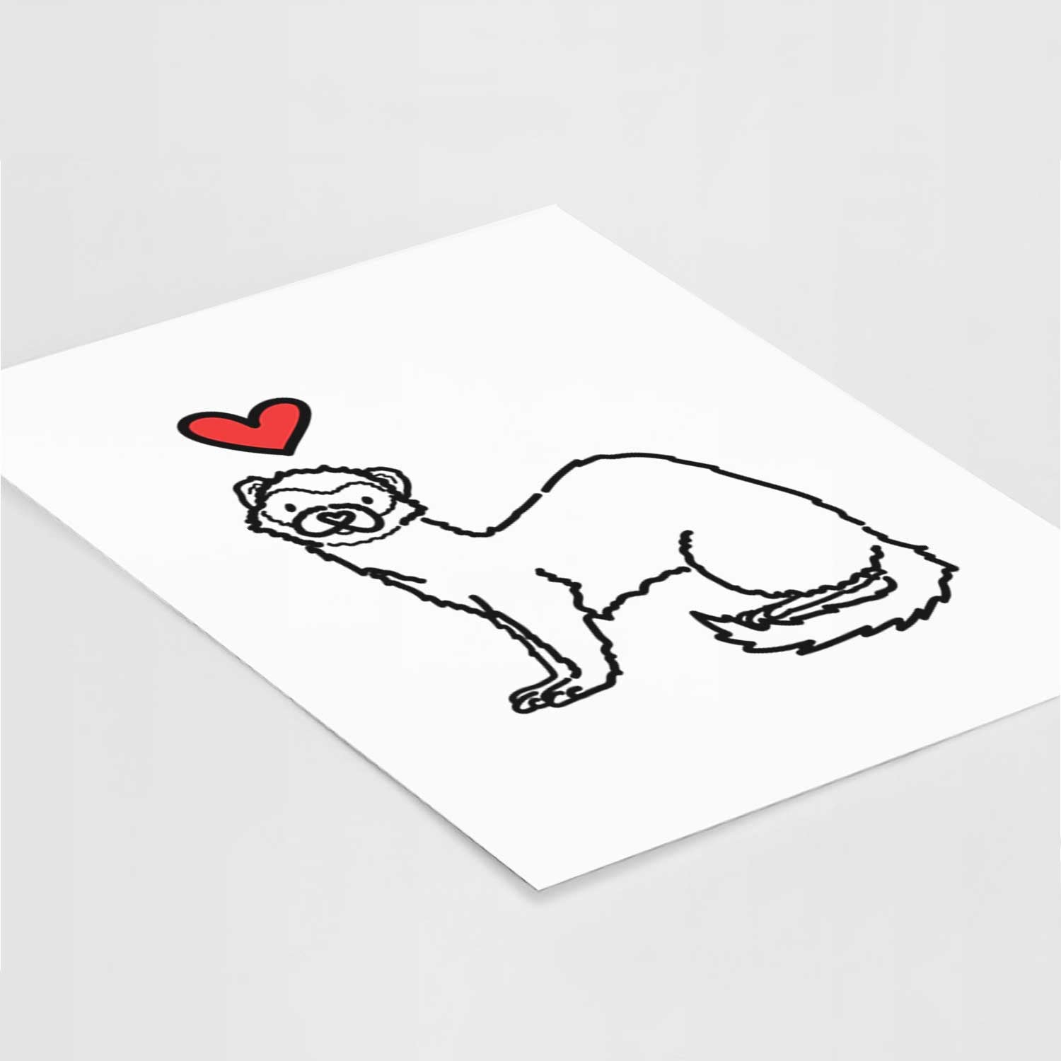 Love Always Ferret - Fern Art Print