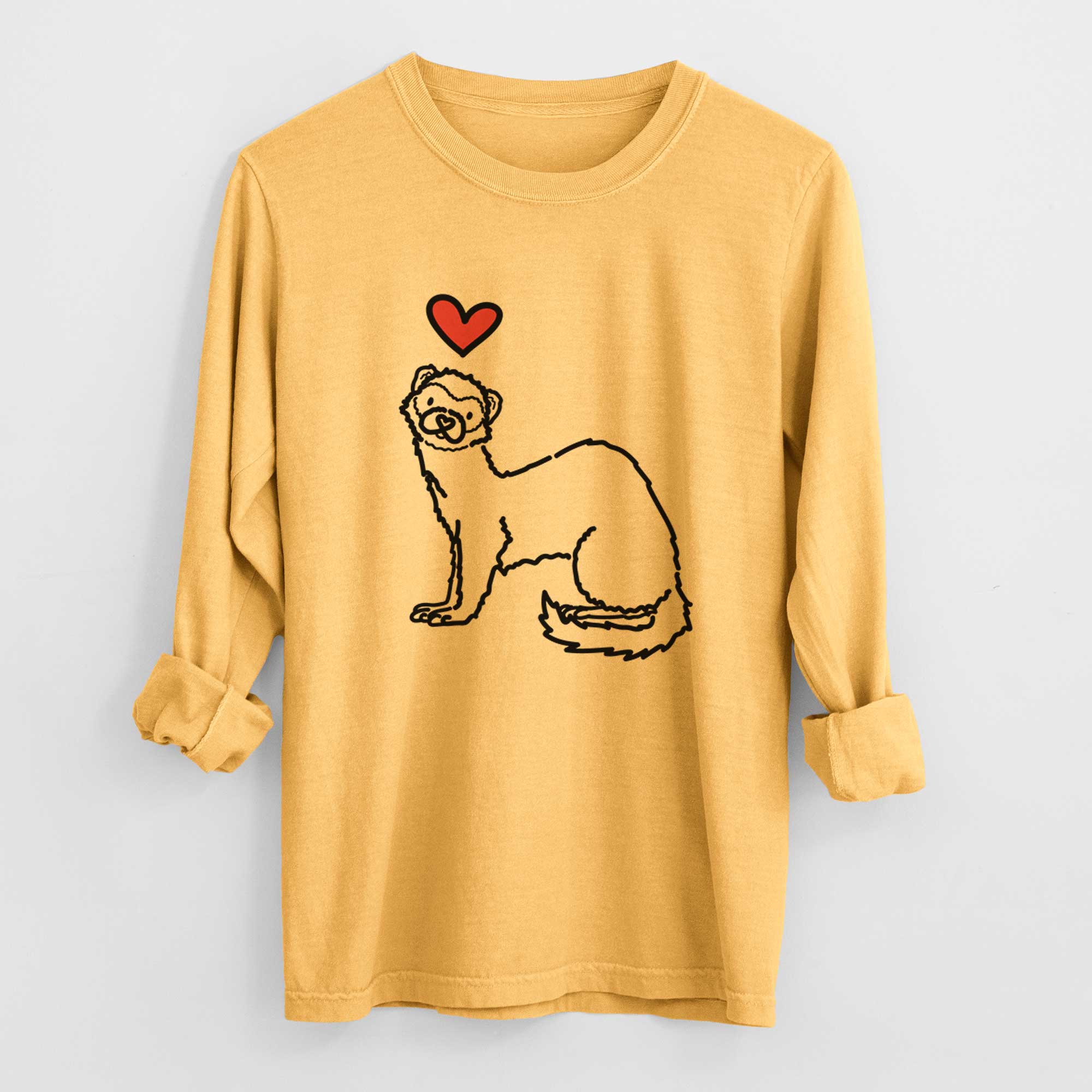 Love Always Ferret - Fern - Heavyweight 100% Cotton Long Sleeve