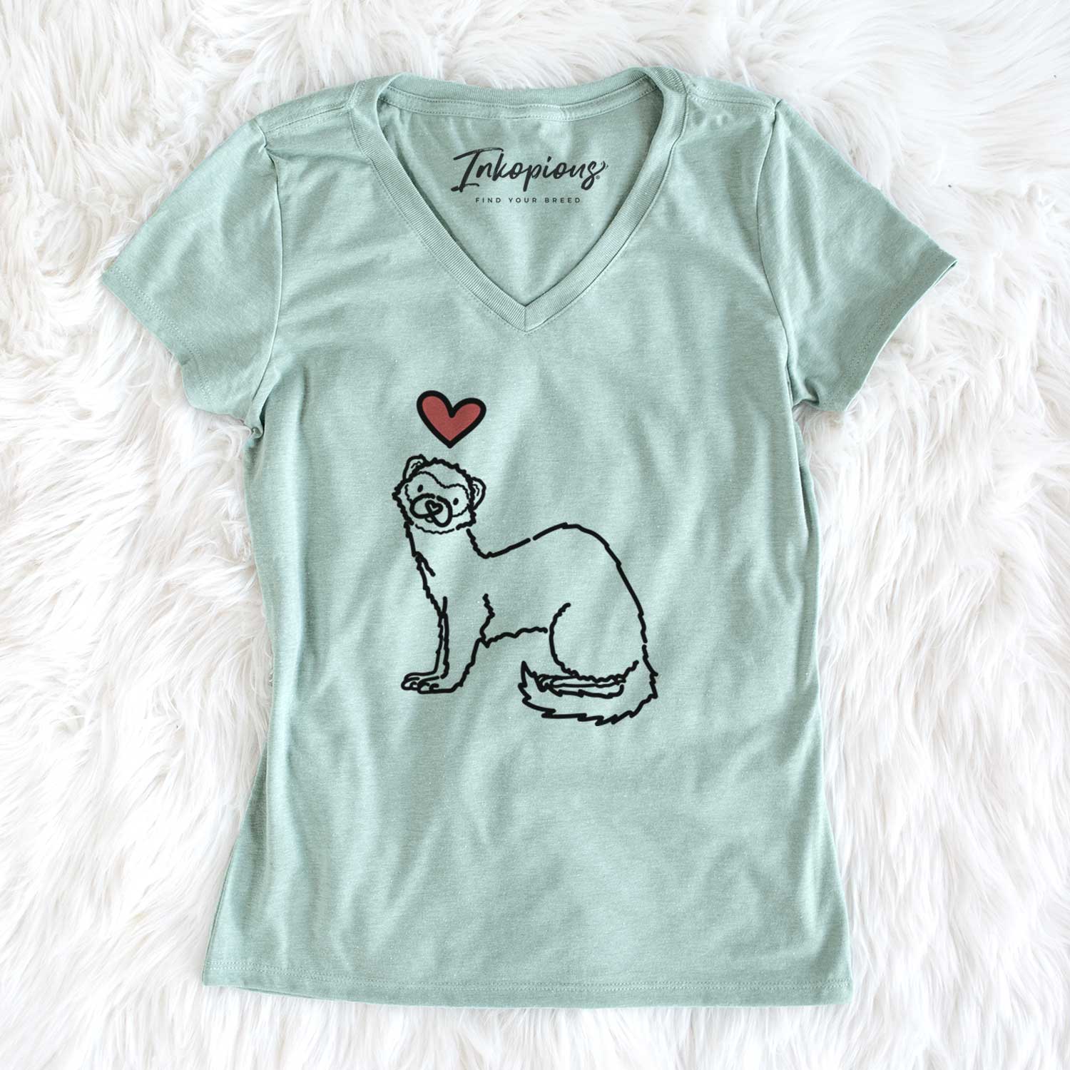 Love Always Ferret - Fern - Women's V-neck Shirt