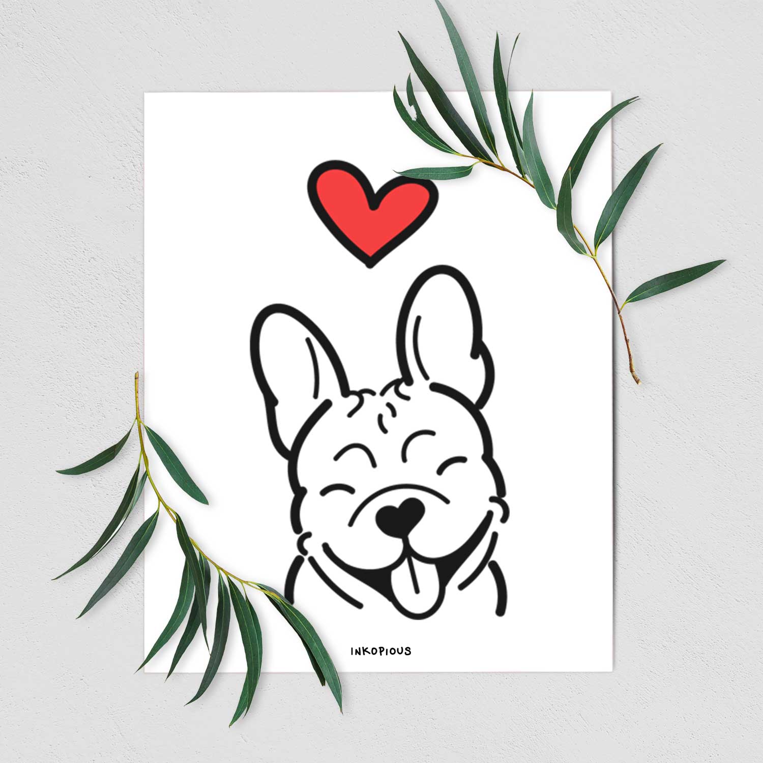 Love Always French Bulldog Art Print