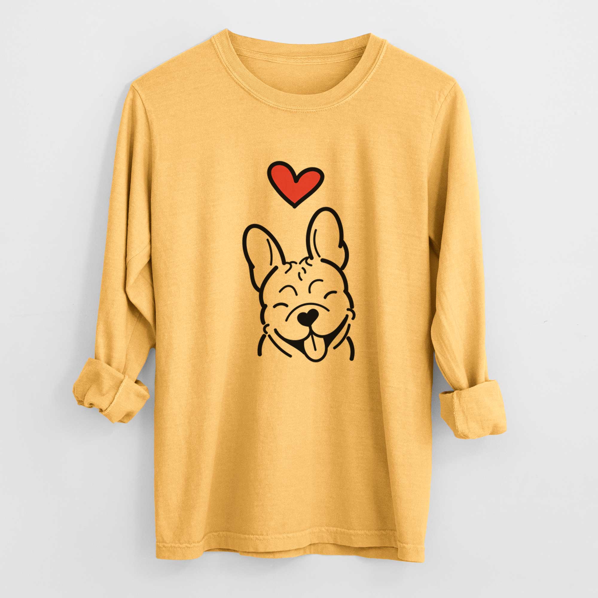 Love Always French Bulldog - Heavyweight 100% Cotton Long Sleeve