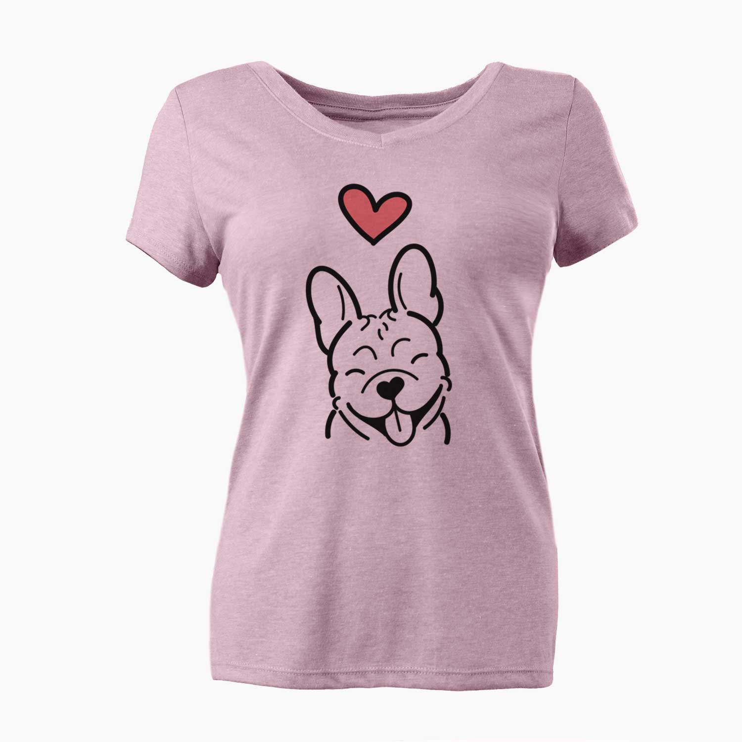 Love Always French Bulldog - Women's V-neck Shirt