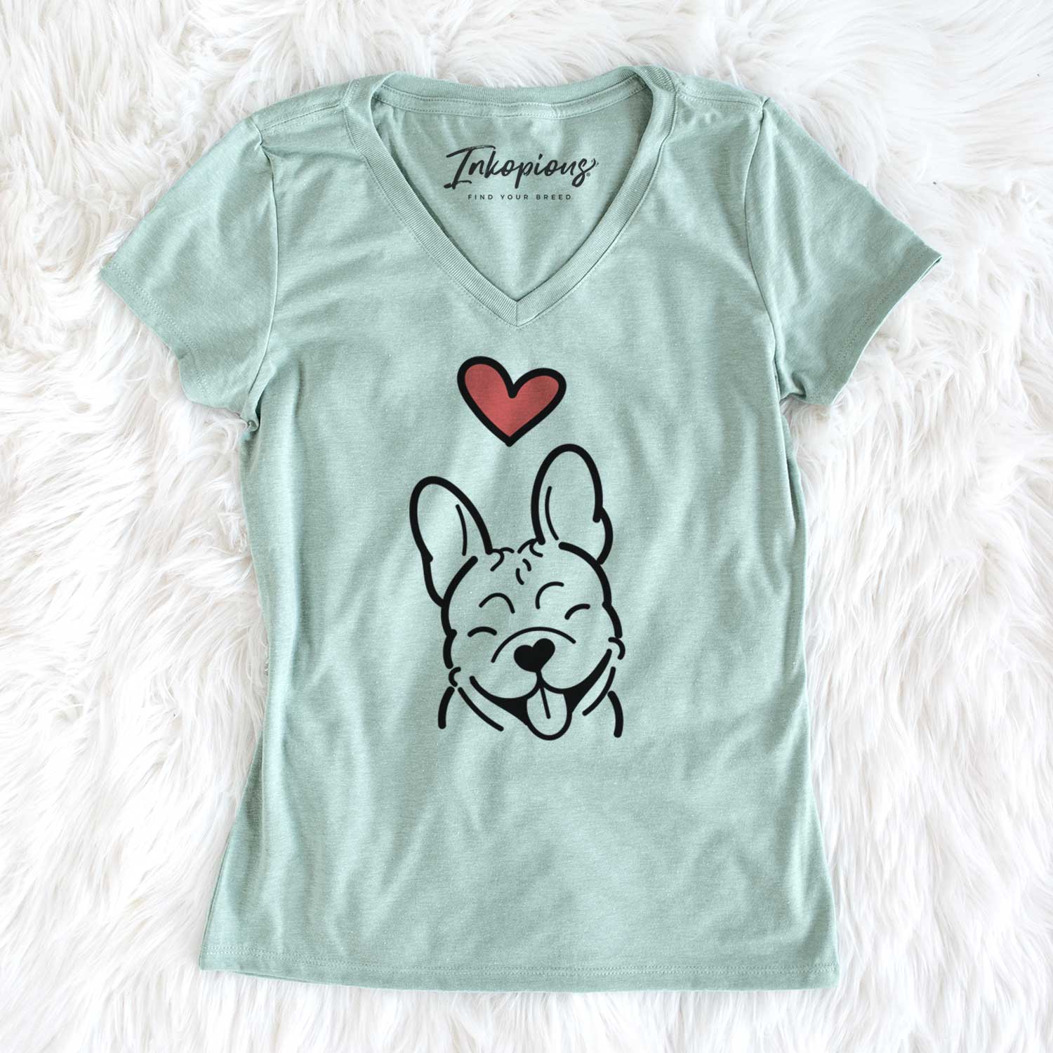 Love Always French Bulldog - Women's V-neck Shirt