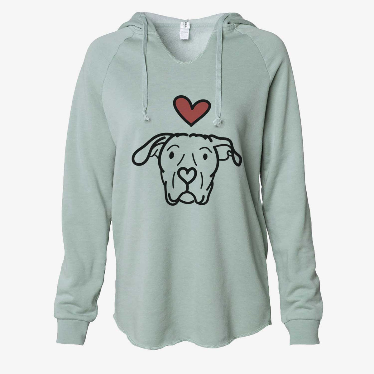 Love Always Dogo Argentino - Genevieve - Cali Wave Hooded Sweatshirt