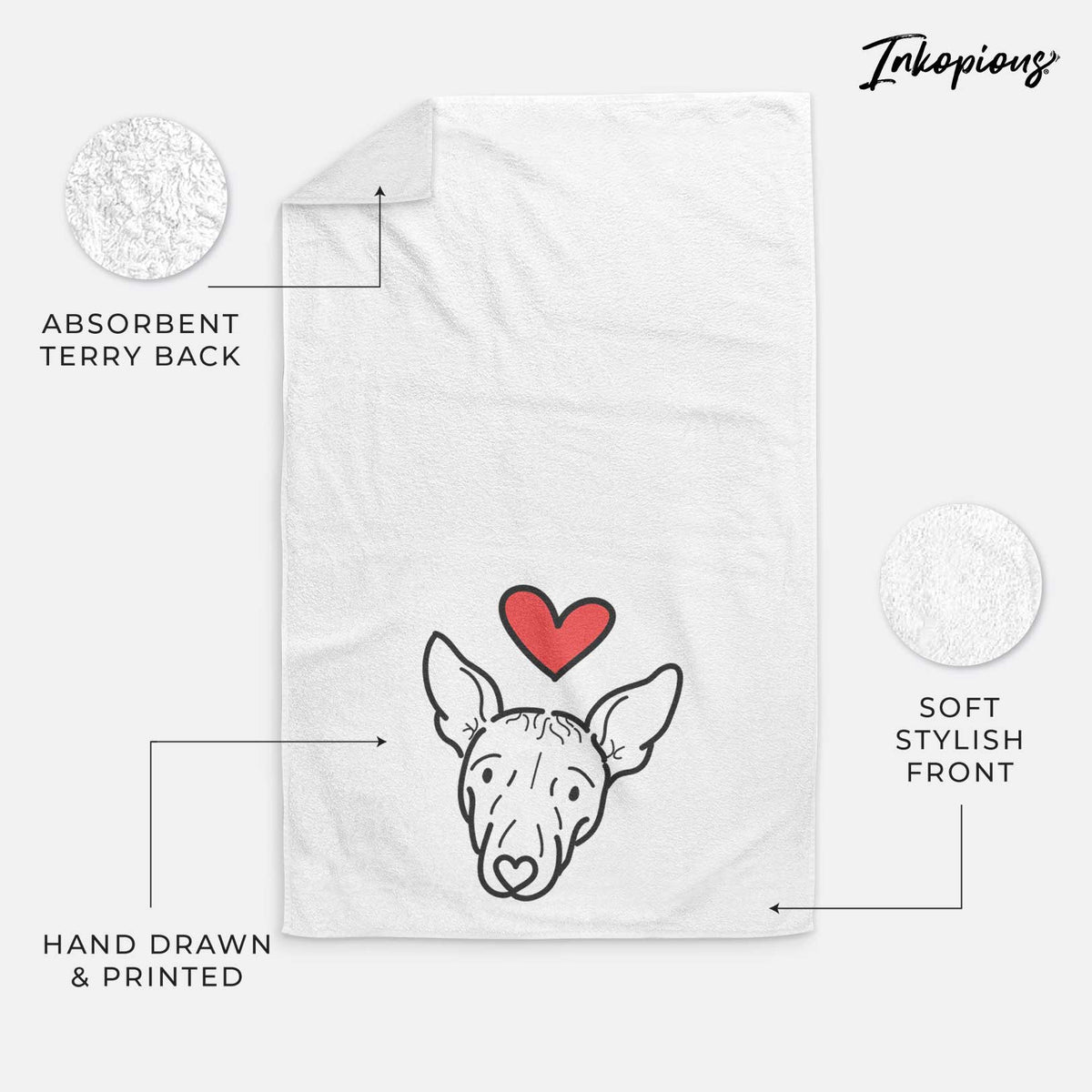 Love Always American Hairless Terrier - Georgia - Decorative Hand Towel