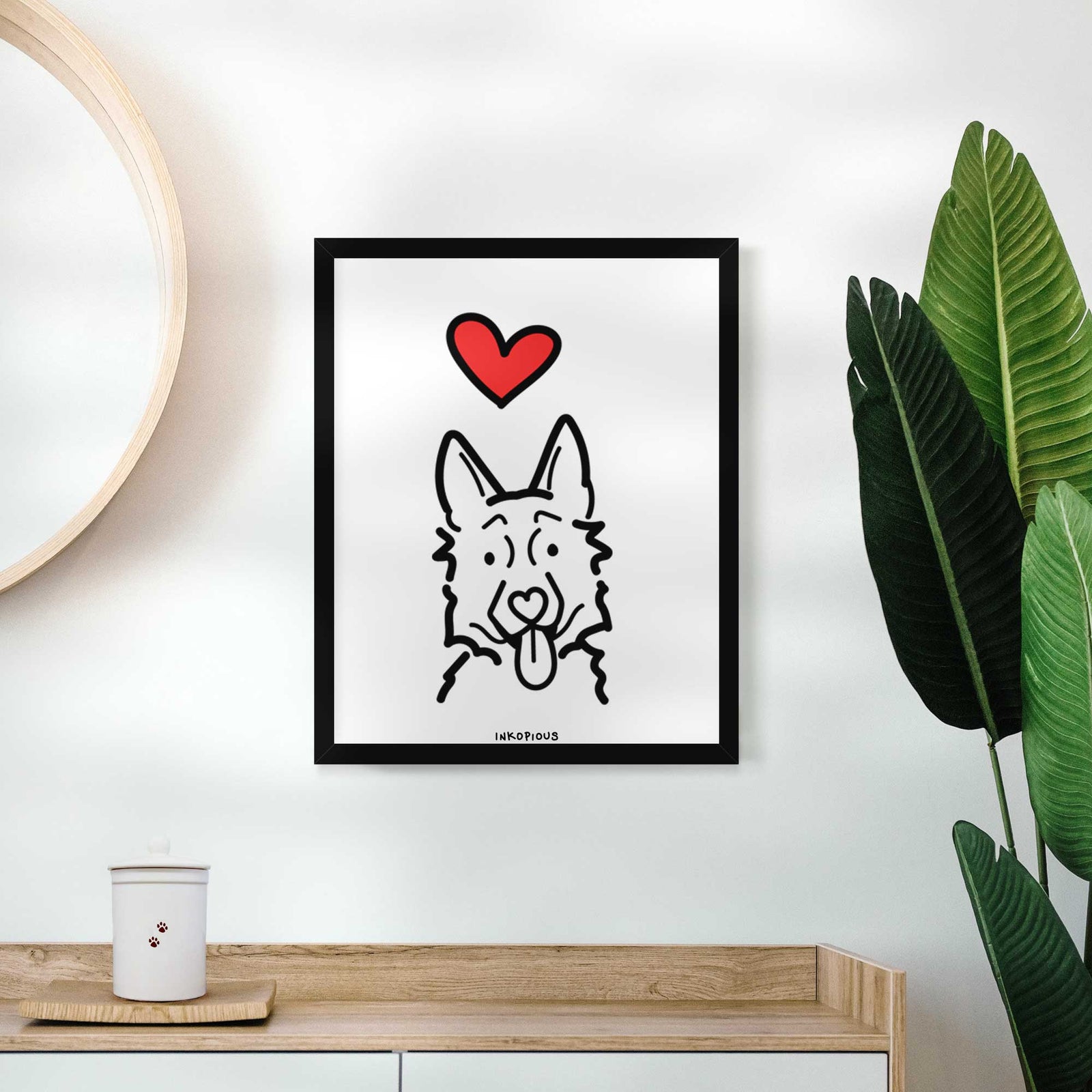 Love Always German Shepherd Art Print