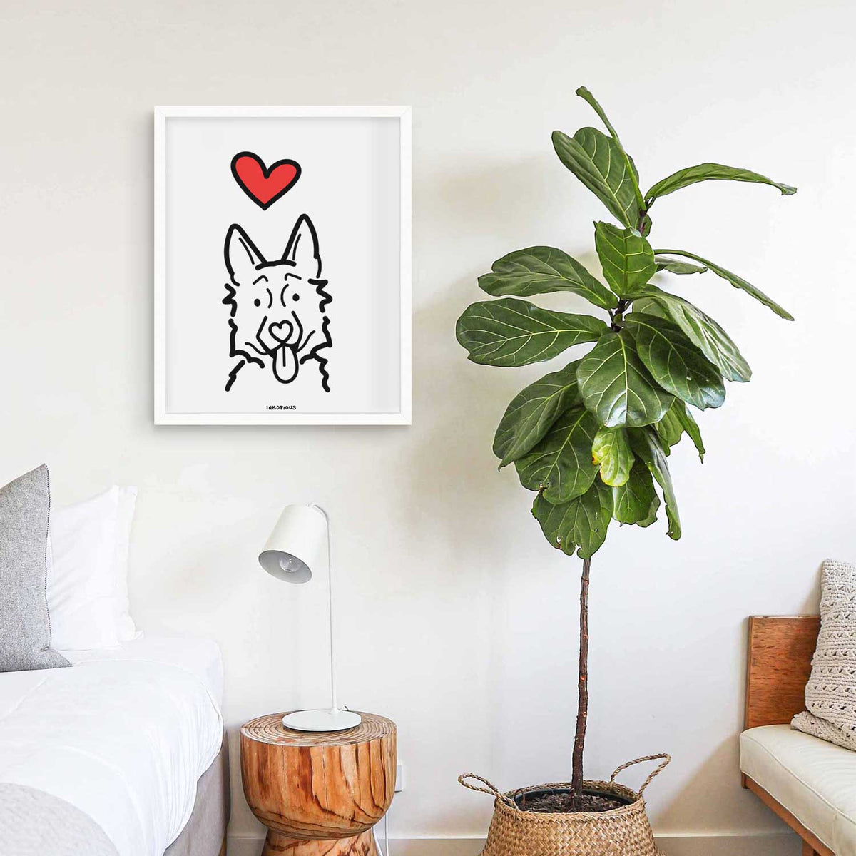 Love Always German Shepherd Art Print