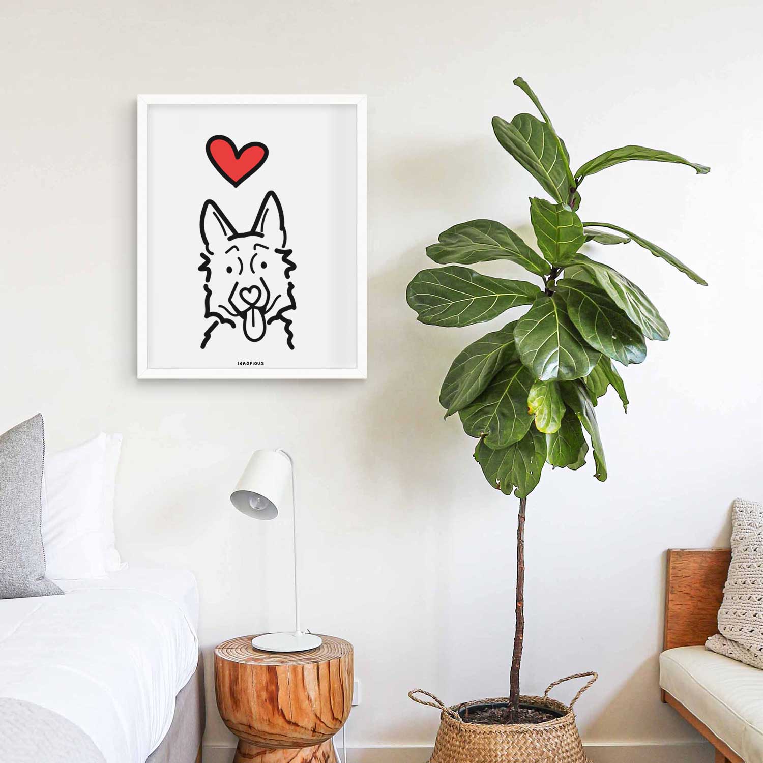 Love Always German Shepherd Art Print