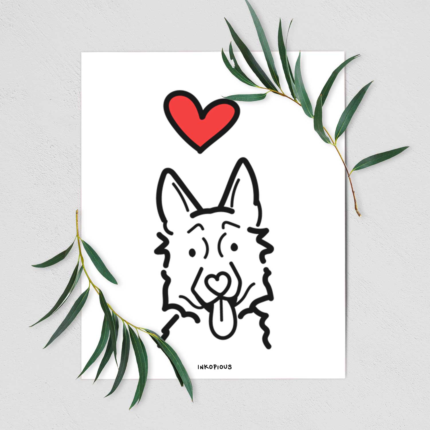 Love Always German Shepherd Art Print