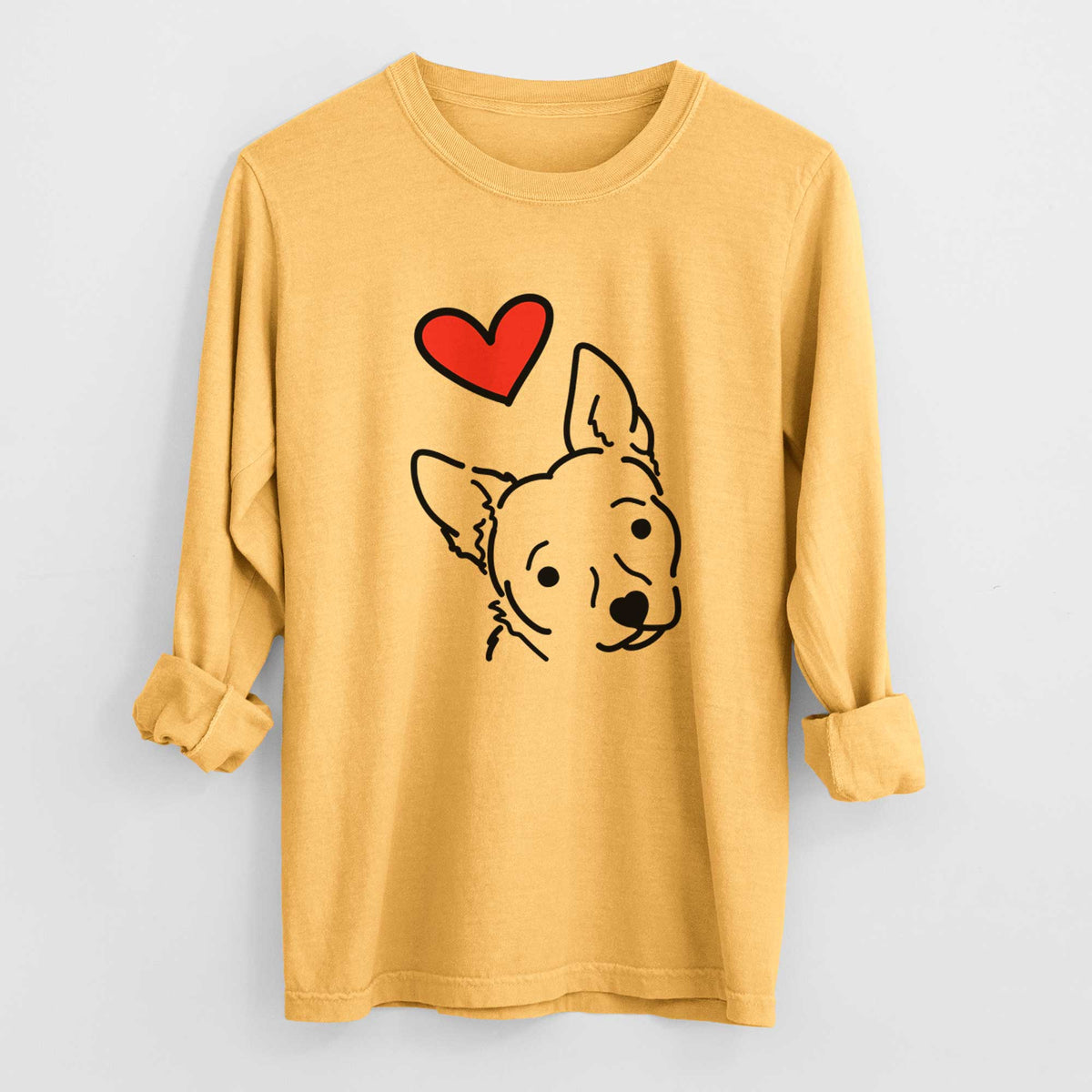 Love Always Chihuahua Mix - GiGi - Heavyweight 100% Cotton Long Sleeve