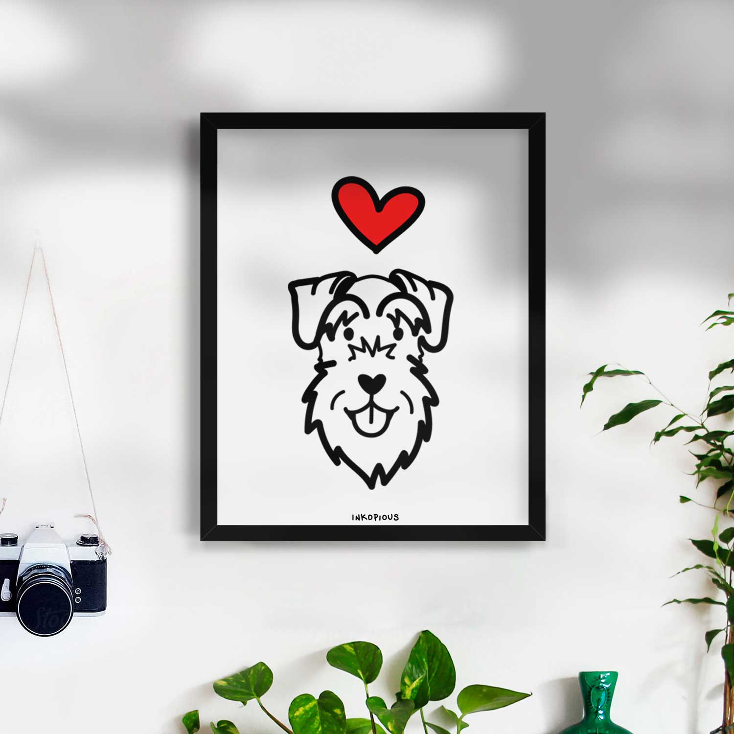 Love Always Schnauzer Natural Ears Art Print