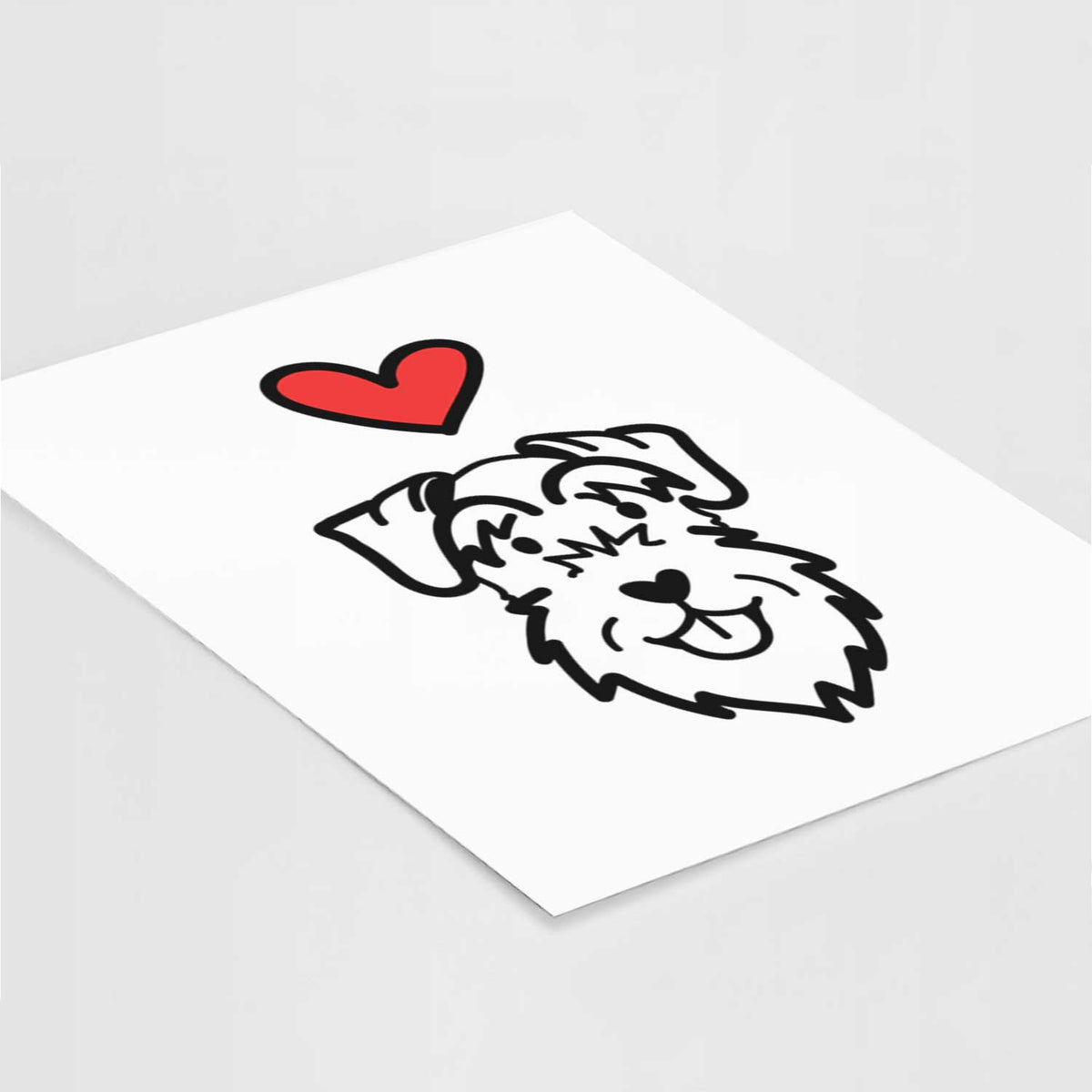 Love Always Schnauzer Natural Ears Art Print