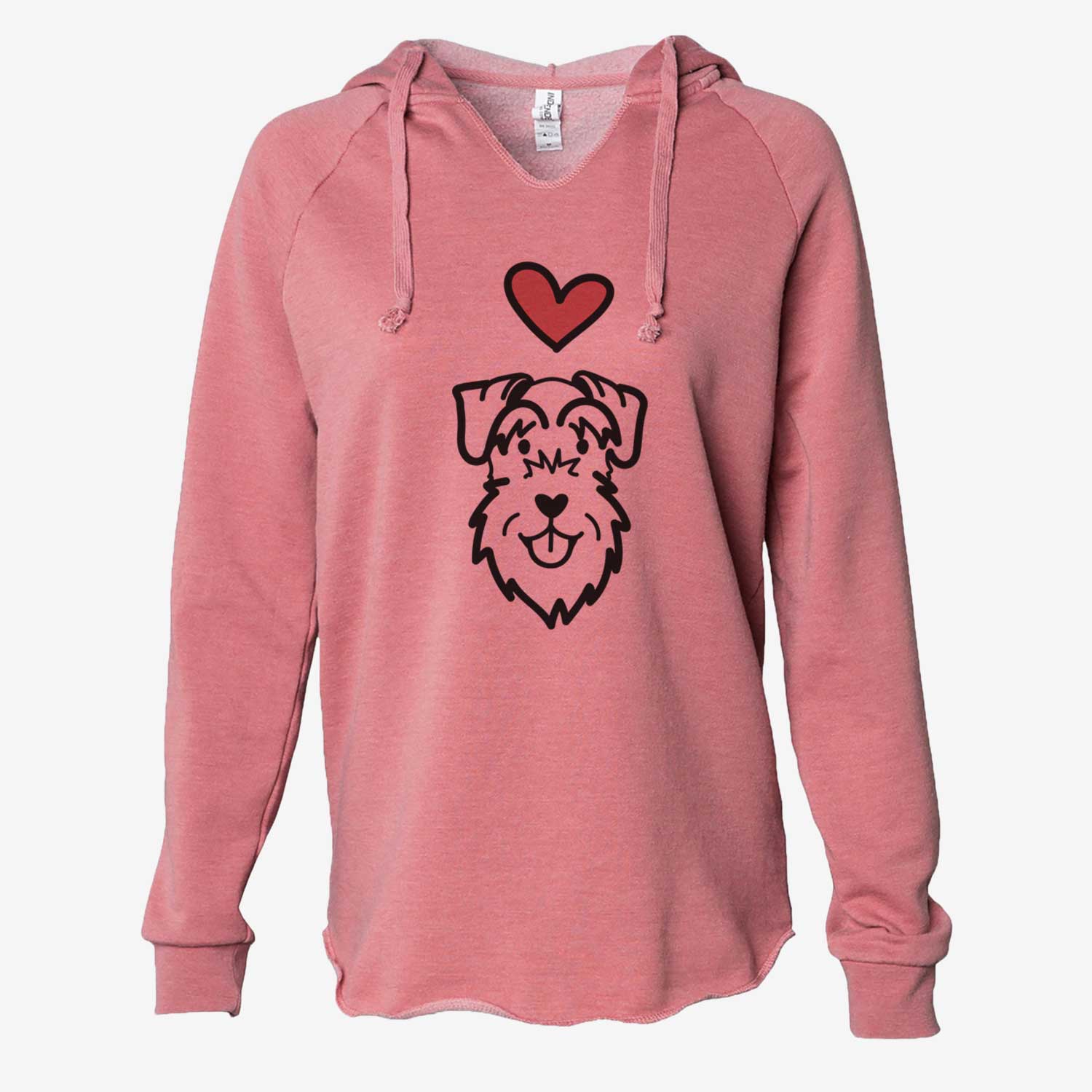 Love Always Schnauzer Natural Ears - Cali Wave Hooded Sweatshirt