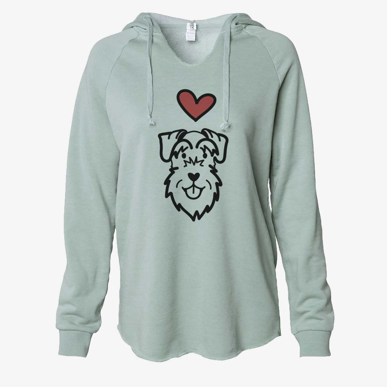 Love Always Schnauzer Natural Ears - Cali Wave Hooded Sweatshirt