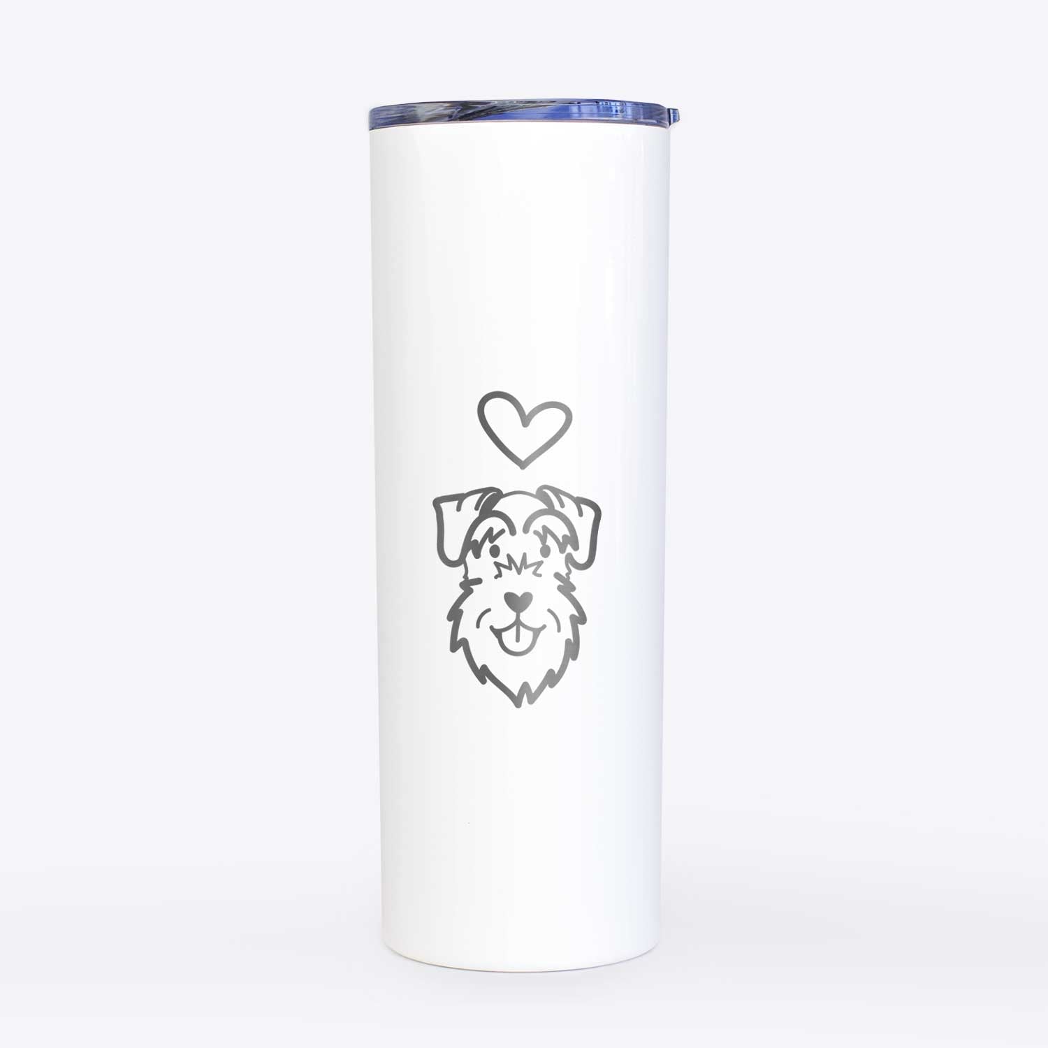 Love Always Schnauzer Natural Ears - 20oz Skinny Tumbler