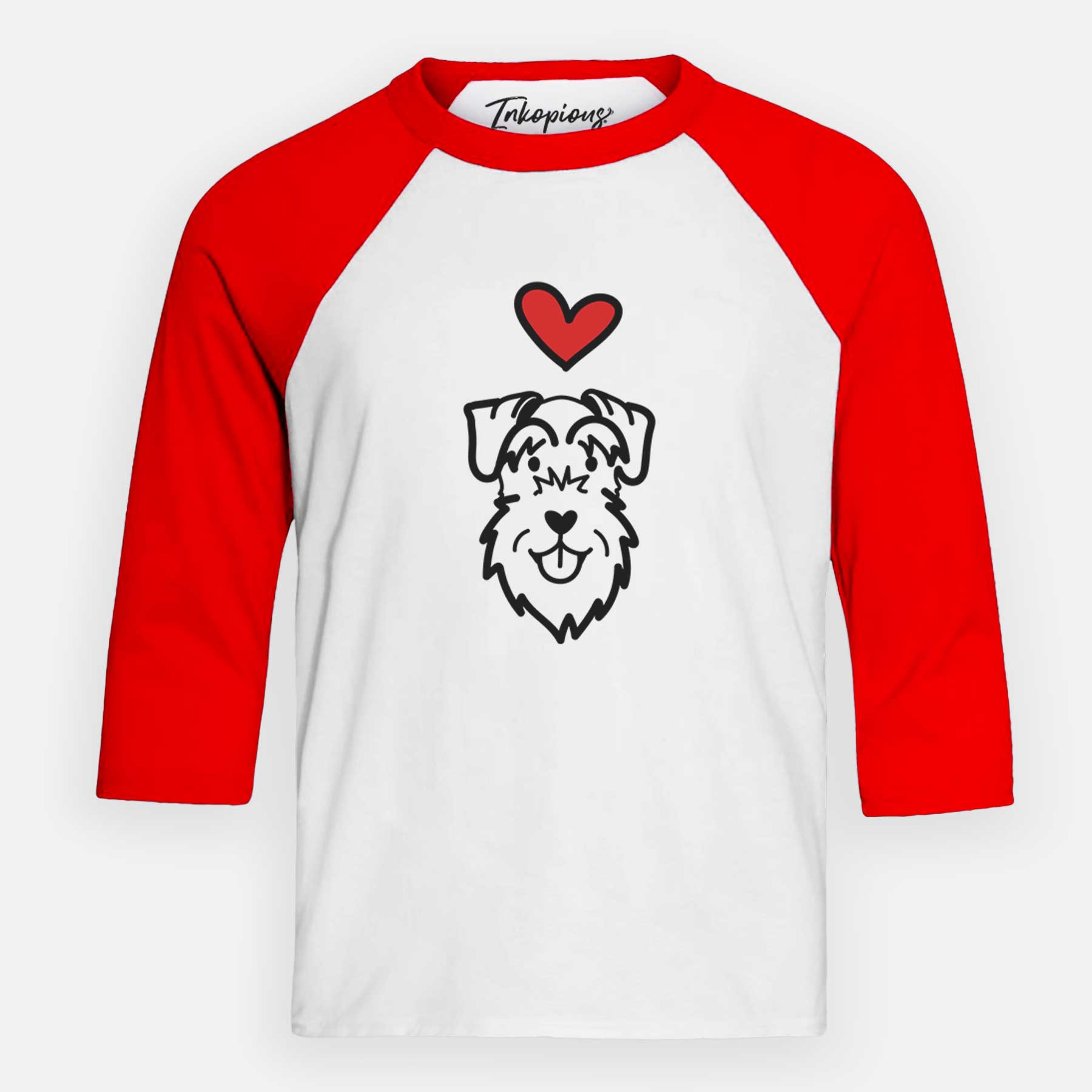 Love Always Schnauzer Natural Ears - Youth 3/4 Long Sleeve