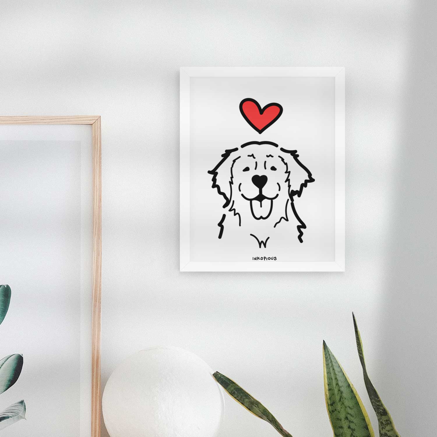 Love Always Golden Retriever Art Print