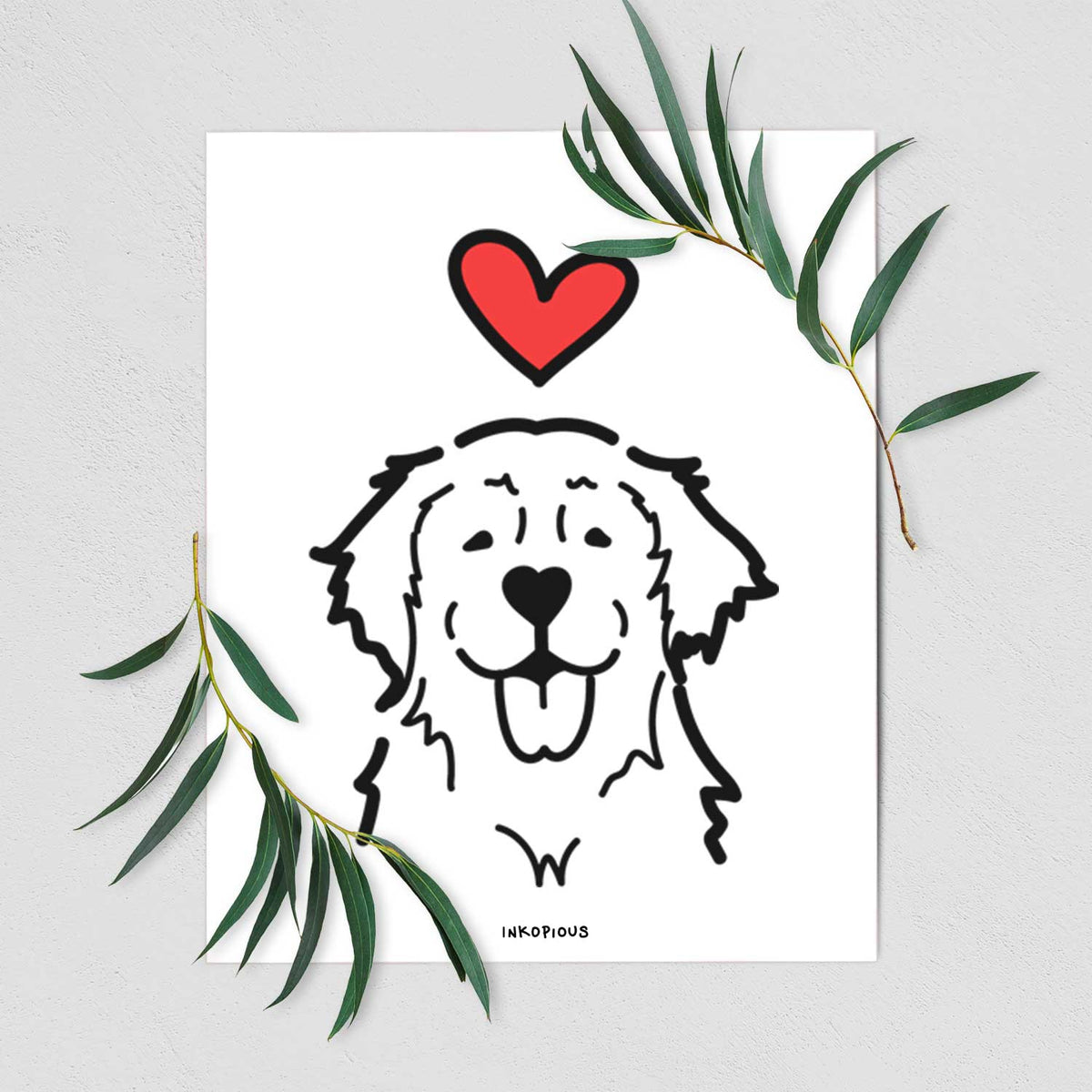 Love Always Golden Retriever Art Print