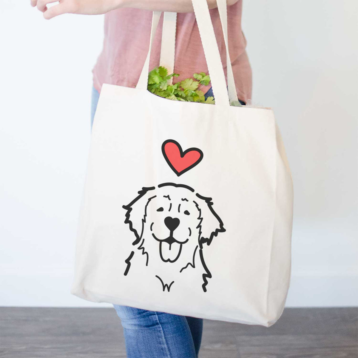 Love Always Golden Retriever - Tote Bag